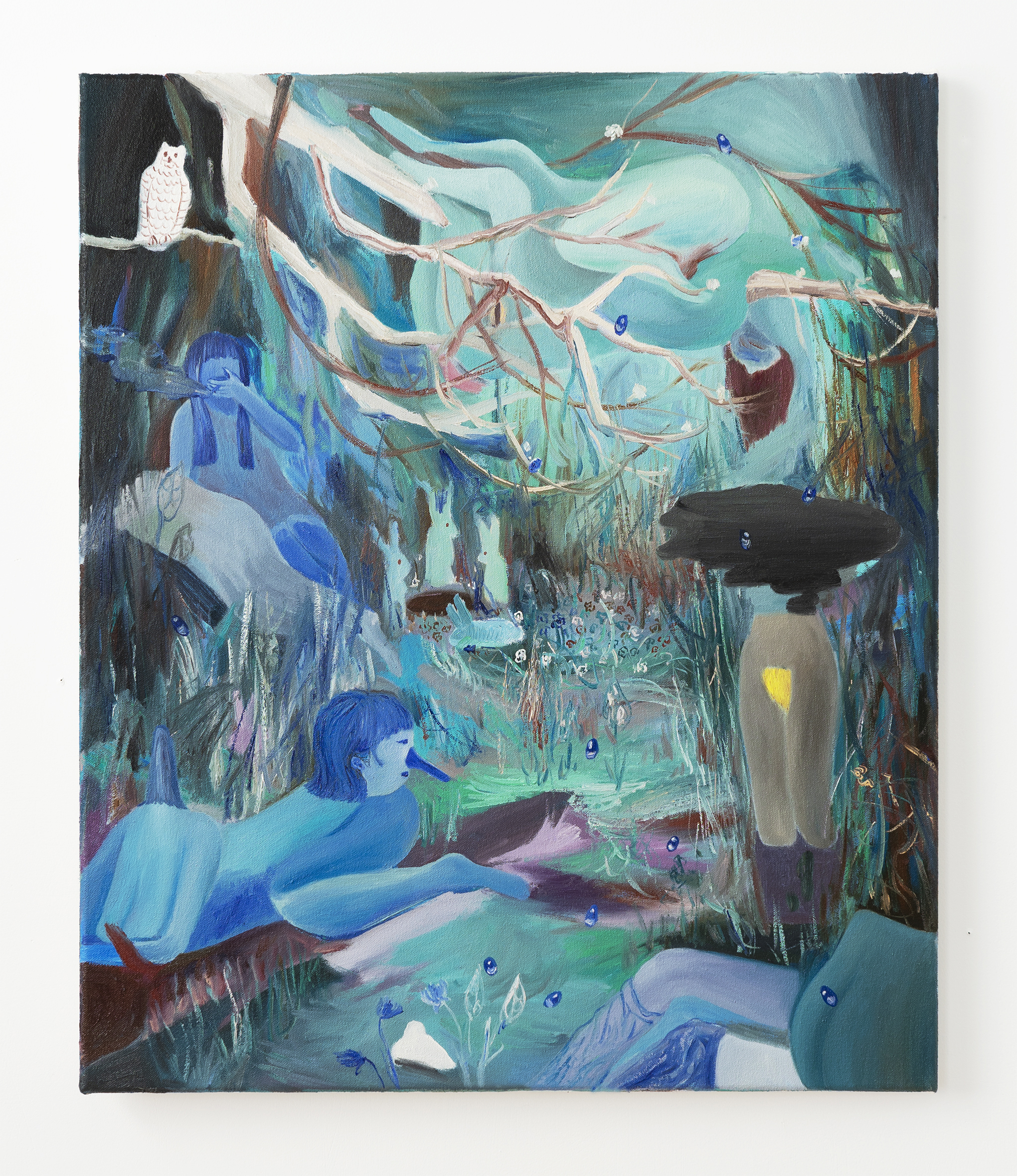 Was that a tree or a person?, 2022, oil on canvas, 24 x 20 IN