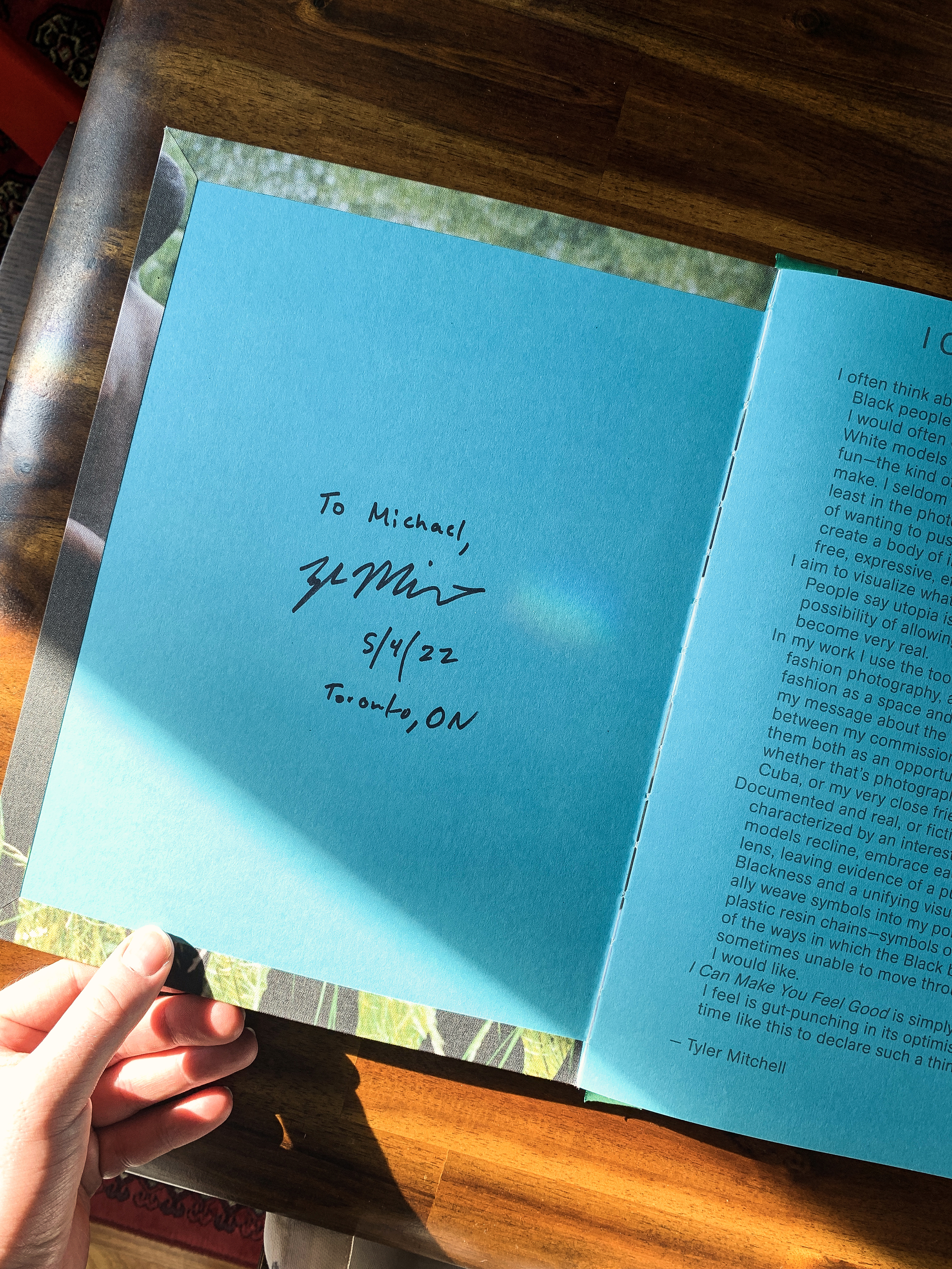 I Can Make You Feel Good Book Signed by Tyler Mitchell