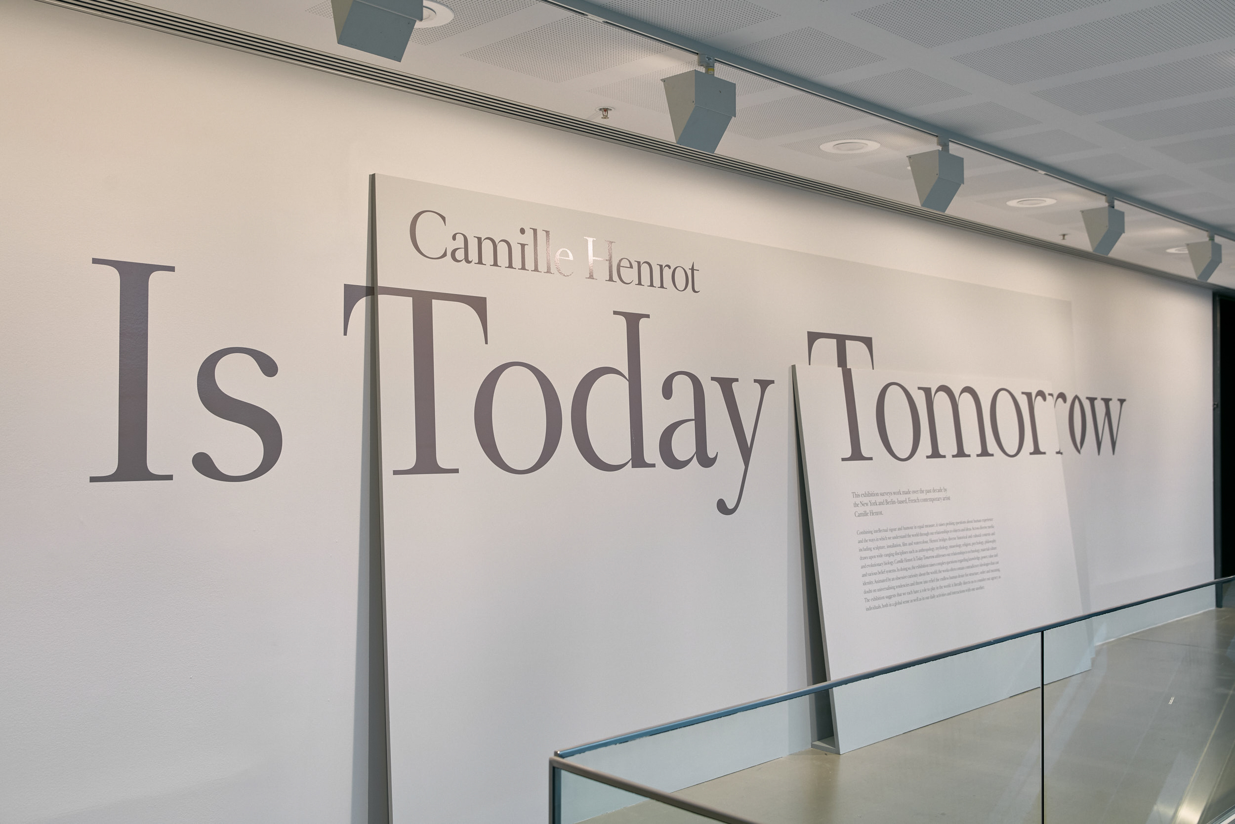 Exhibition graphic design for ‘Camille Henrot : Is today tomorrow’, National Gallery of Victoria, 2021. 