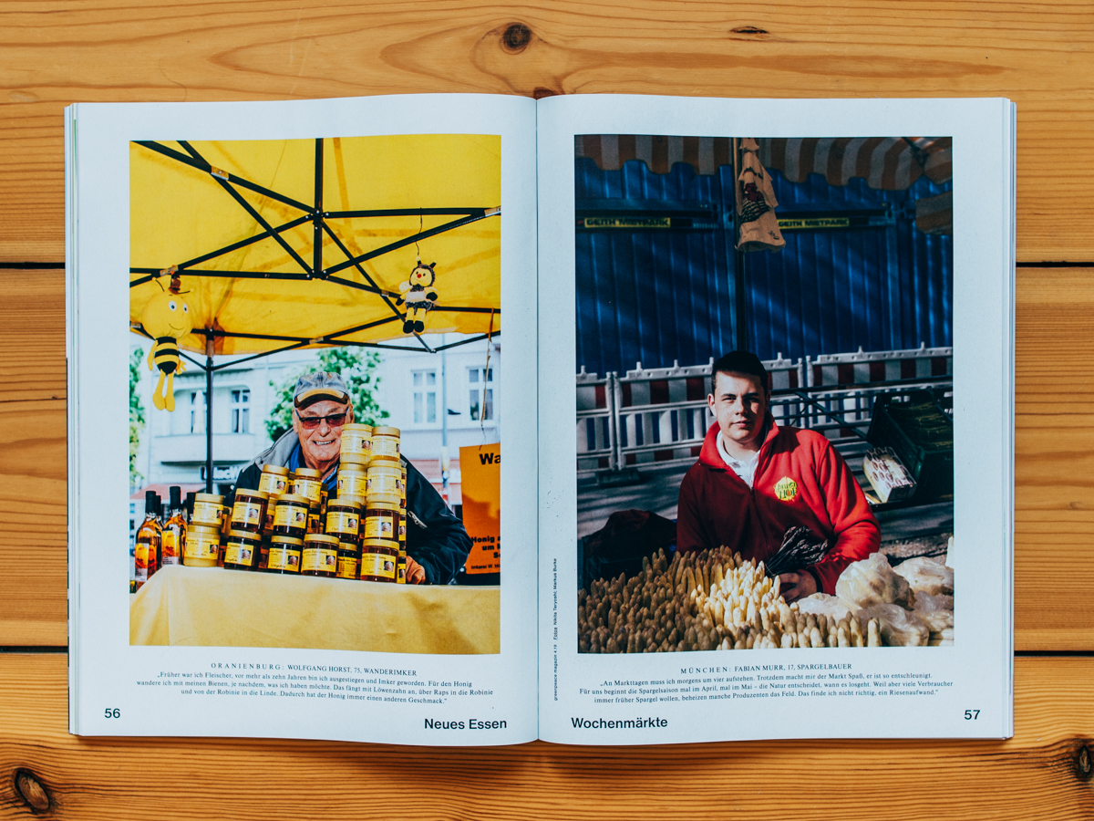 Greenpeace Magazin / Wochenm&auml;rkte, linkes Bild / Juni 2019