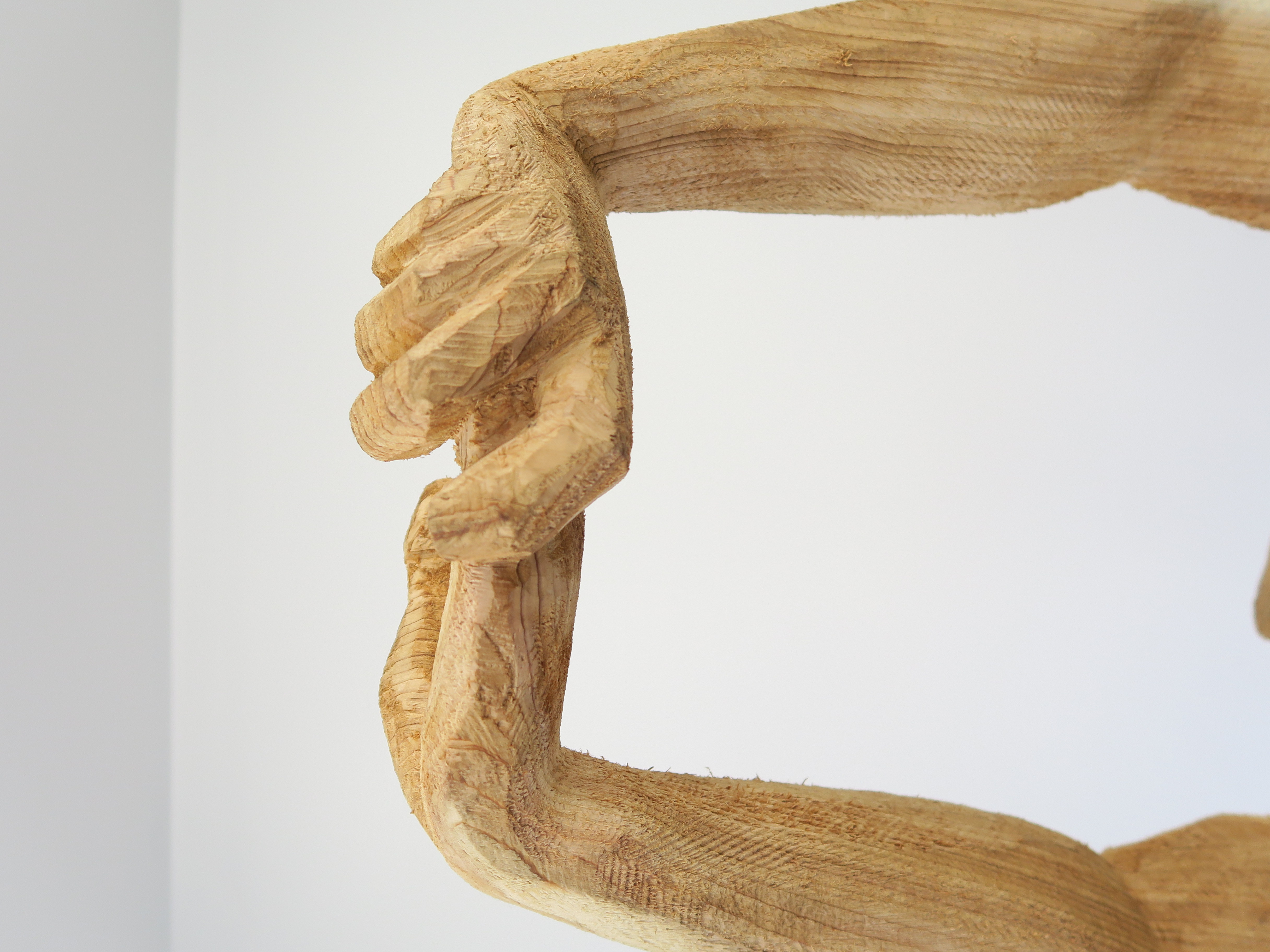 Bather: Tuesday, October 31, 2023 at 7:07 PM49.65460° N, 124.11331° W (detail), 2023, 87” x 20” x 14”. Red cedar.
