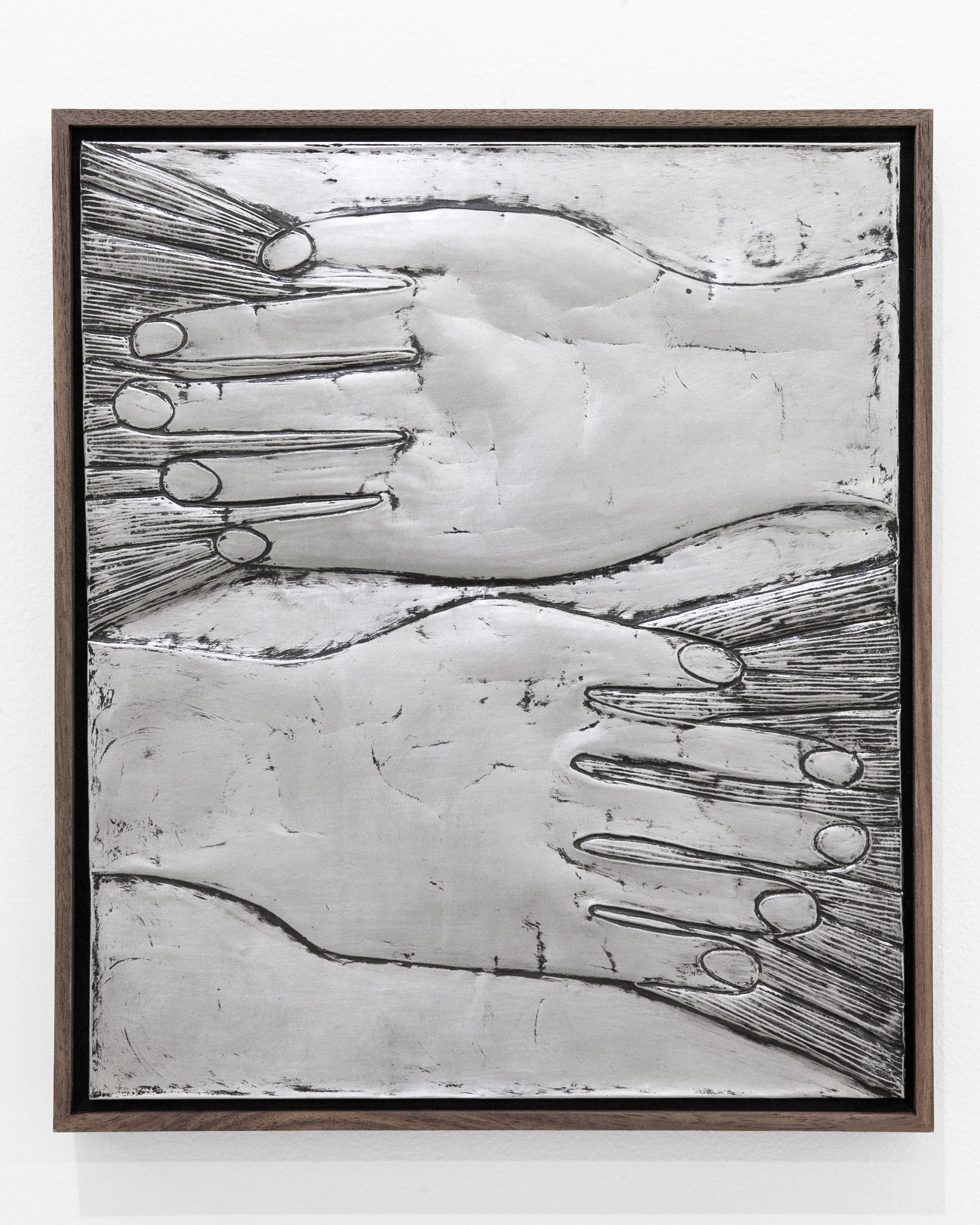 "Energía de Sanación", aluminum, 14" x 12", 2020