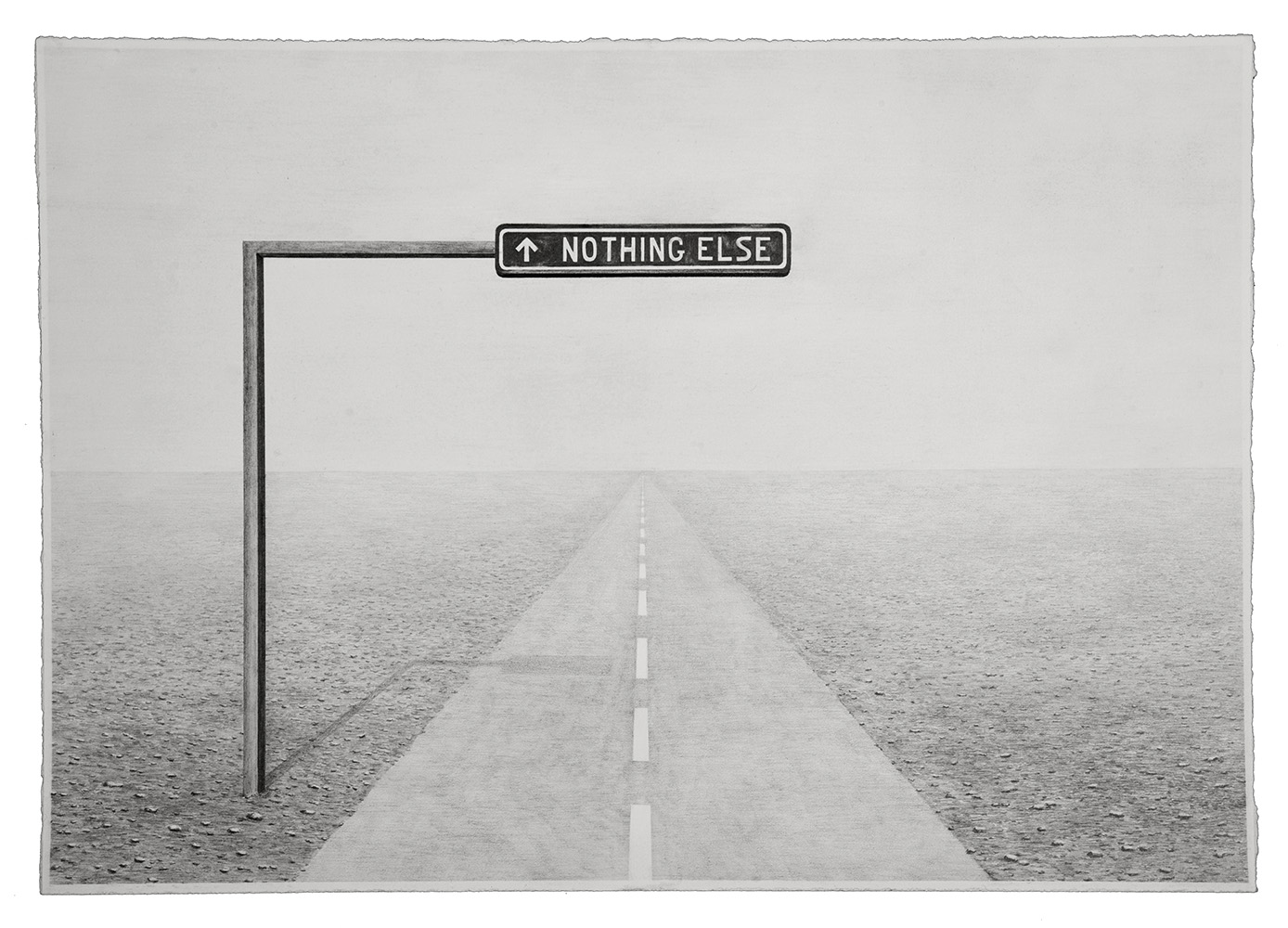 Endless Road V (Nothing Else), 2010mine graphite sur papier, 35x50cmcollection des Beaux-Arts de Paris
