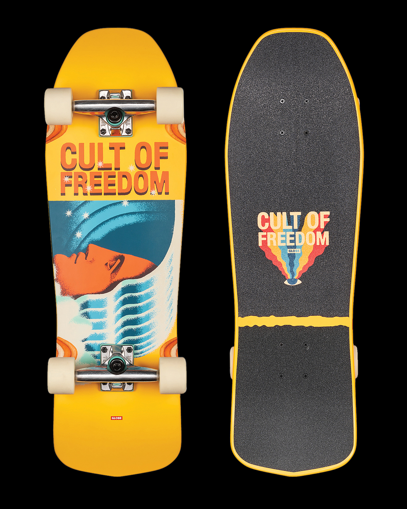 globe cult of freedom skateboard