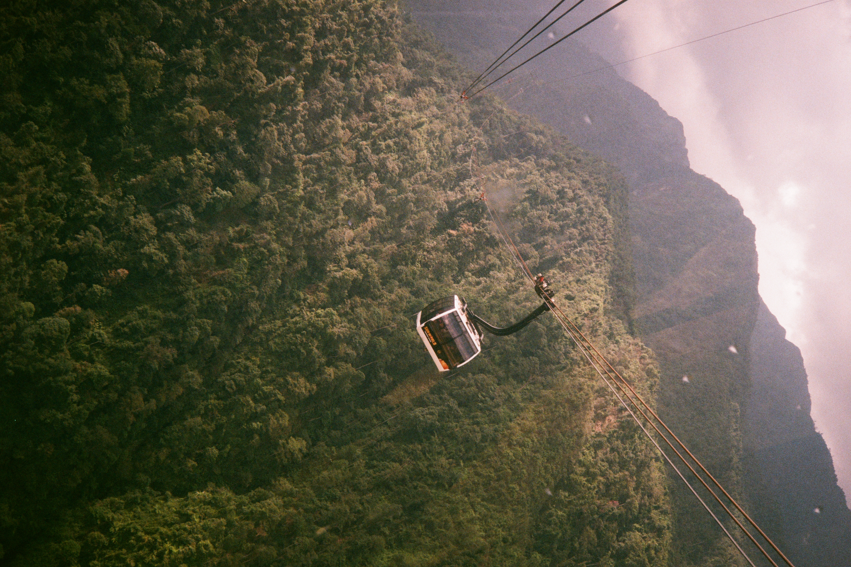 Vietnam cable car on a Mamiya U Silver Sekor 35mm.