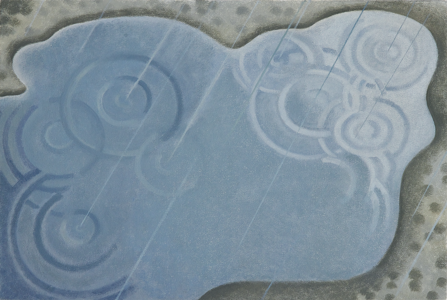 "Chuva de verão", 2025, óleo sobre tela