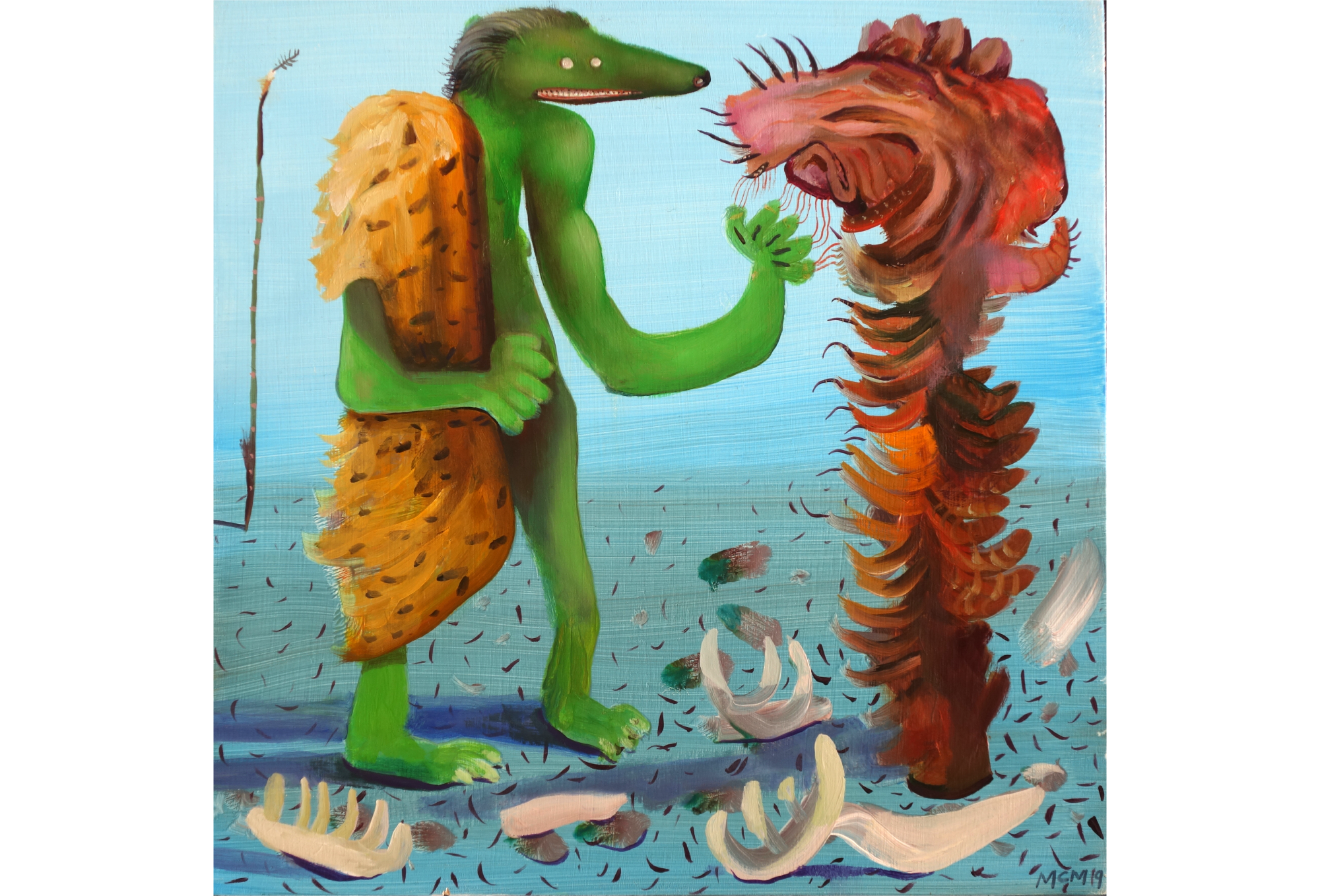 "El Oráculo". Óleo sobre panel. 30 x 30 cms. 2019 / The Oracle. Oil on panel. 30 x 30 cms. 2019