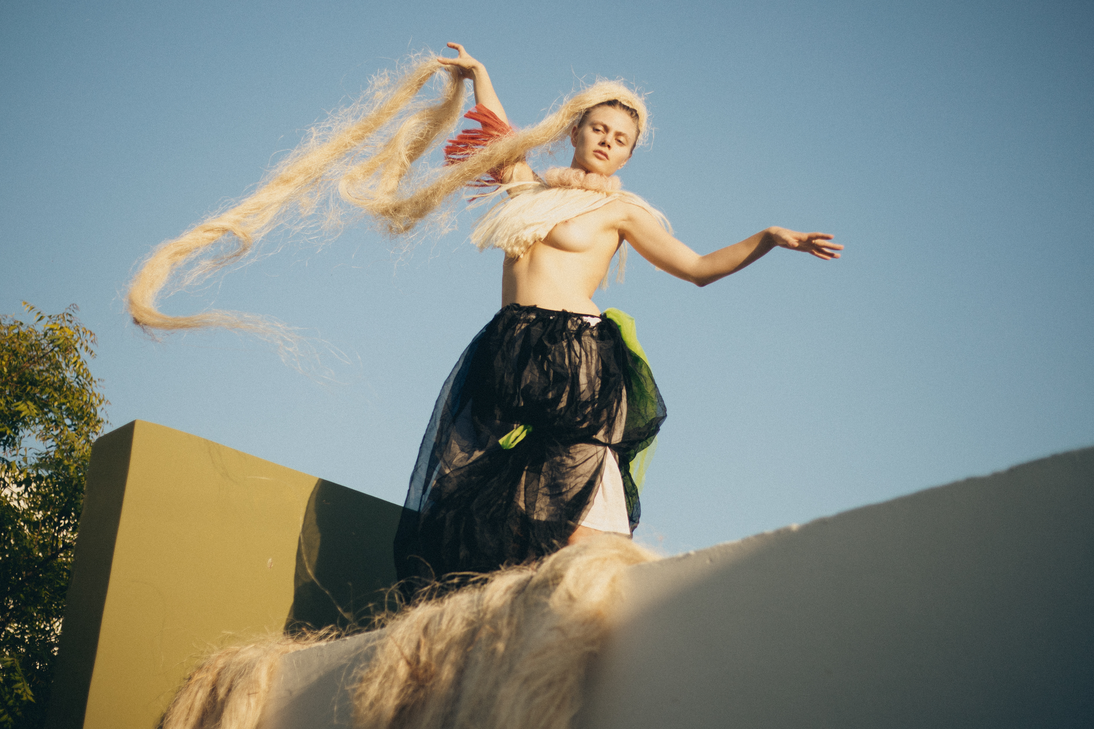 Frederikke. On my roof. At dusk, 2022