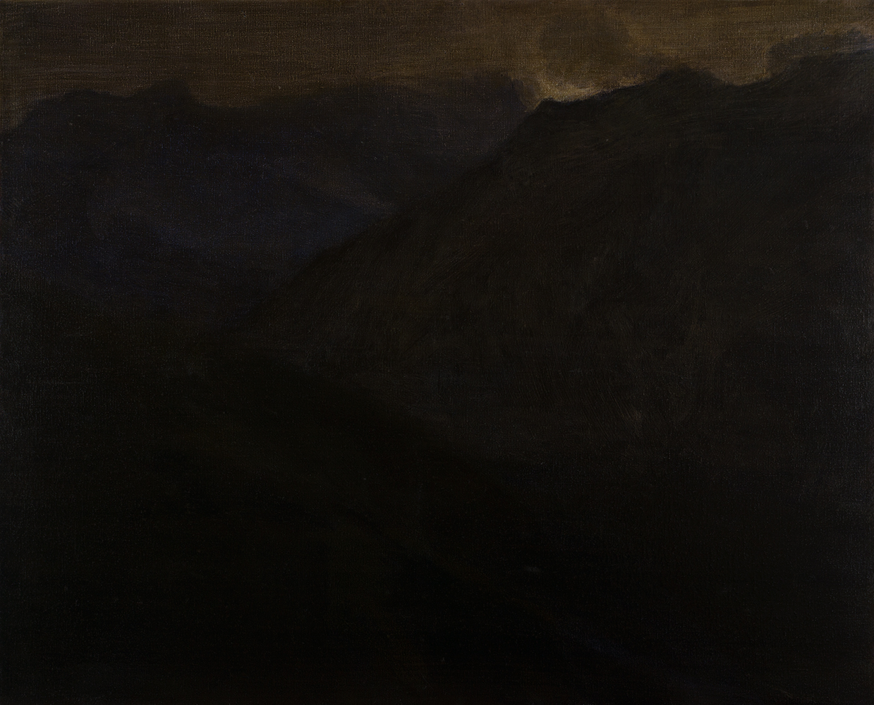Versants, lumière, soirhuile sur toile81 x 100 cm, 2021