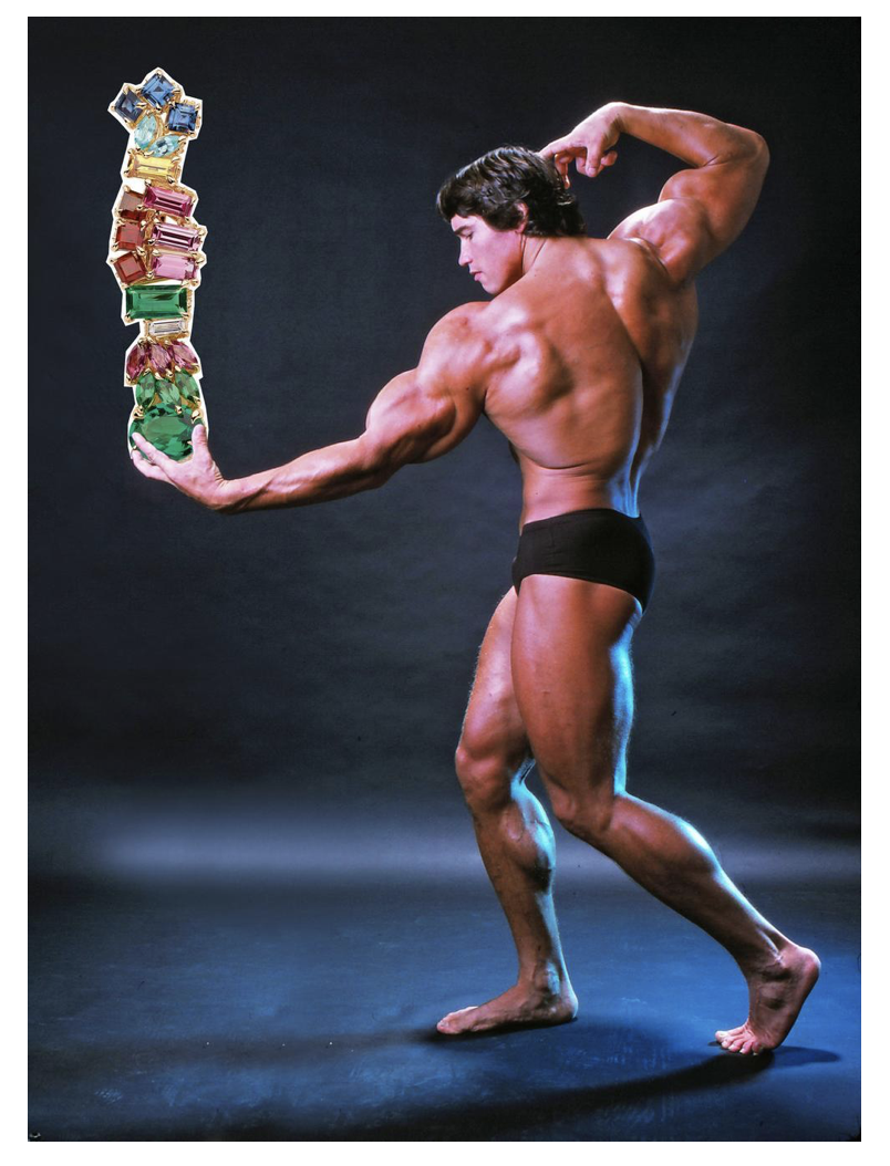 Arnold Schwarzenegger for Dior, 2020, digital photomontage (for VICE)