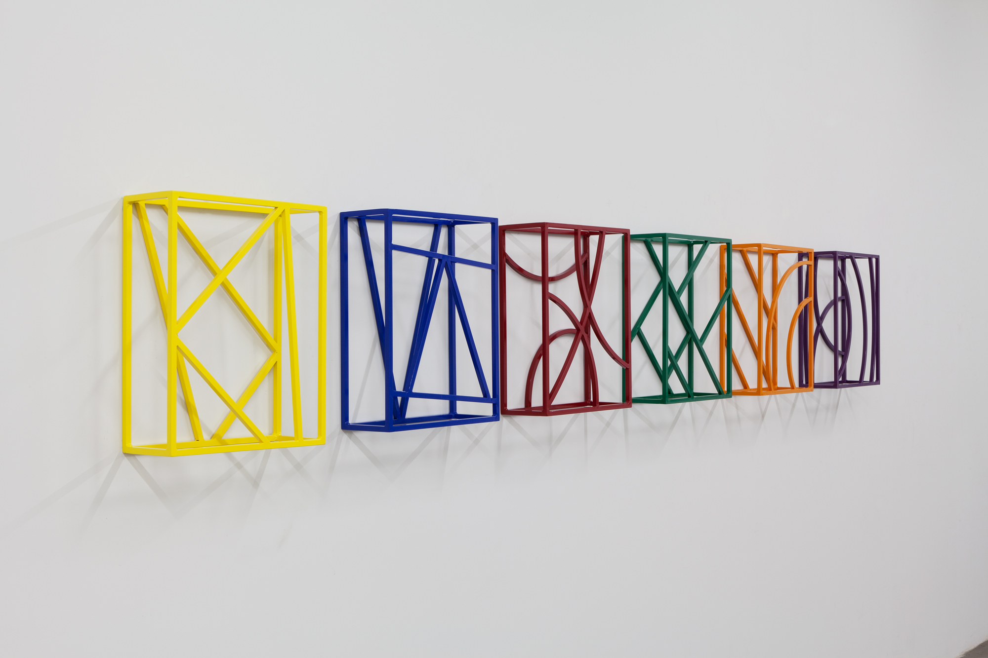6 Wall Works 3, 2014Powder coated steel20" x 16" x 6" each