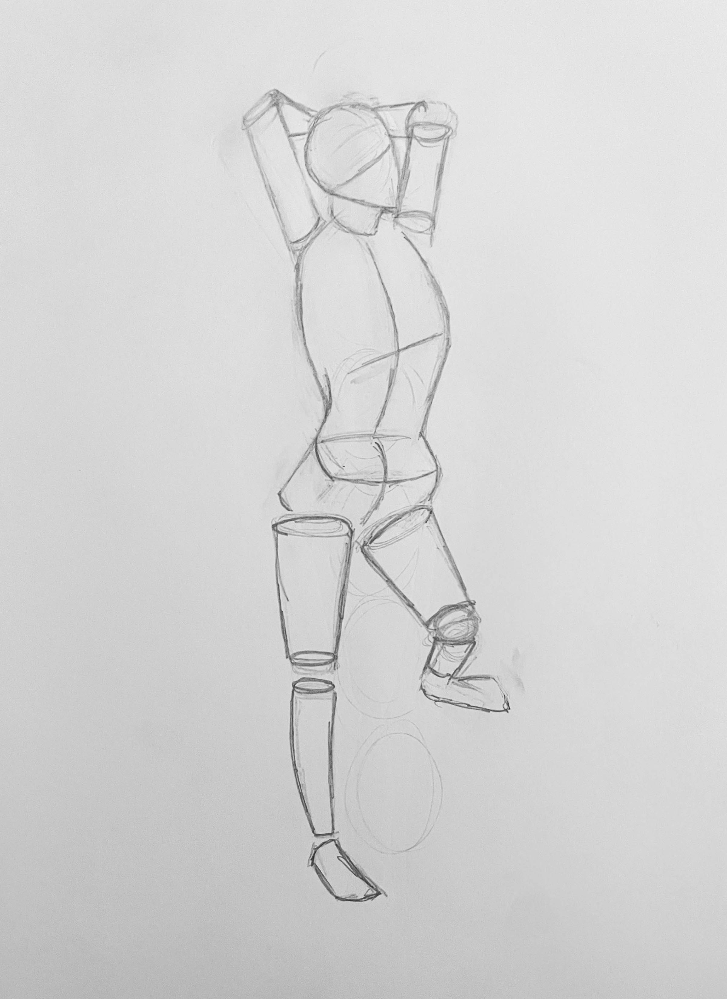 15 Minute Sketch  Another conceptual figure sketch.  The pose is a bit more complicated and taught me about differing proportions in terms of point of view. 