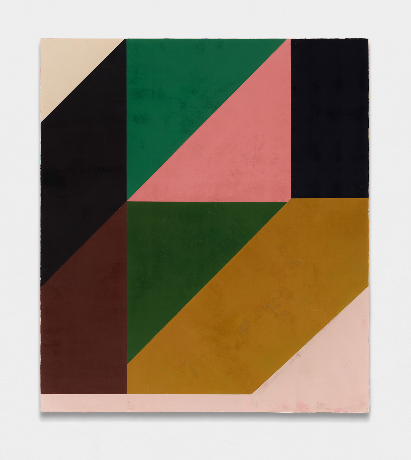 I Dream in Concrete, 2025, pigments and binder mediums on polycotton canvas, 156cm x 136.5cm