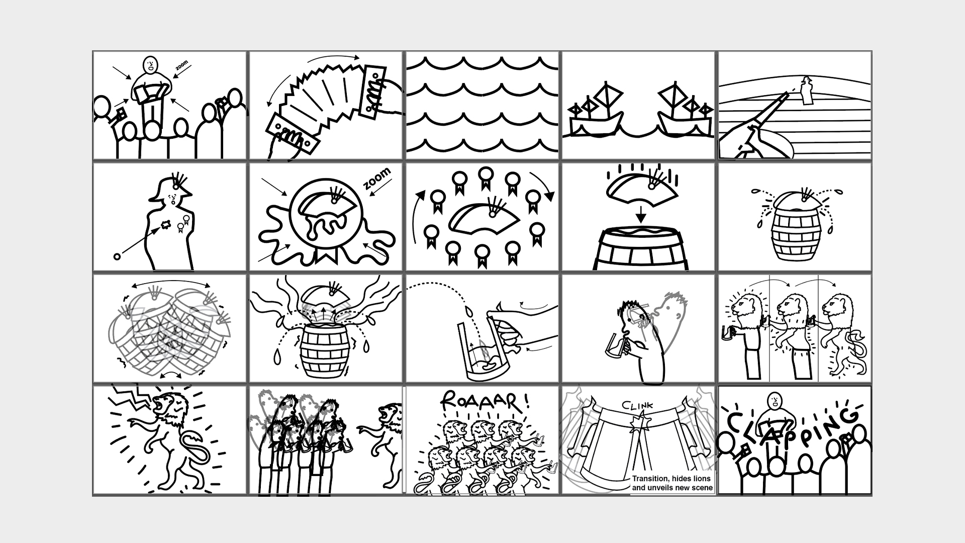Our final storyboard