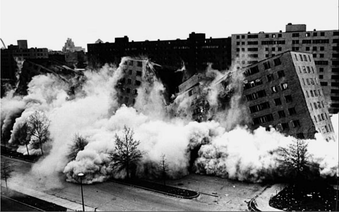 Anonymous, Pruitt-Igoe in the process of being torn down