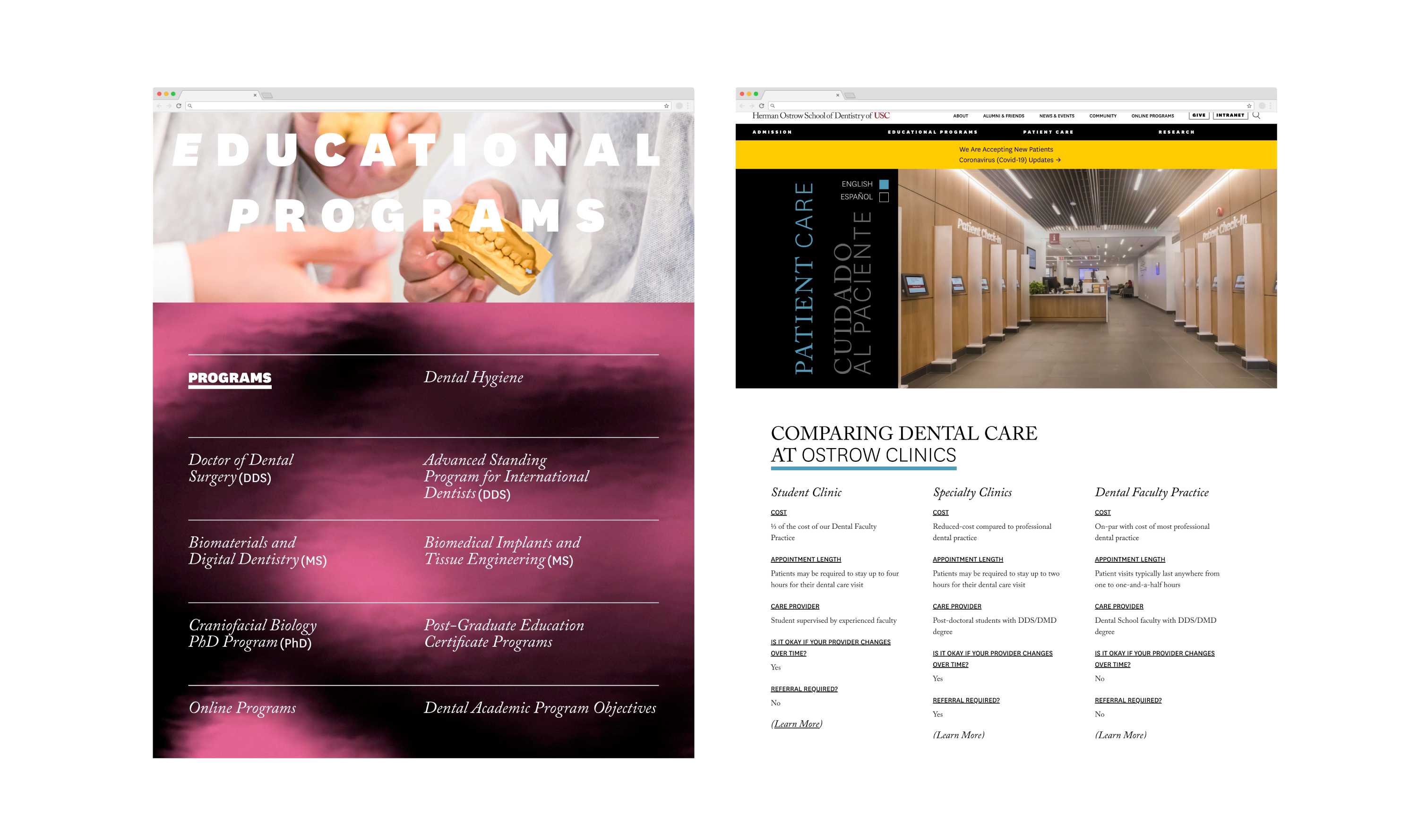 An expansive library of elements is deployed systematically across the website.
