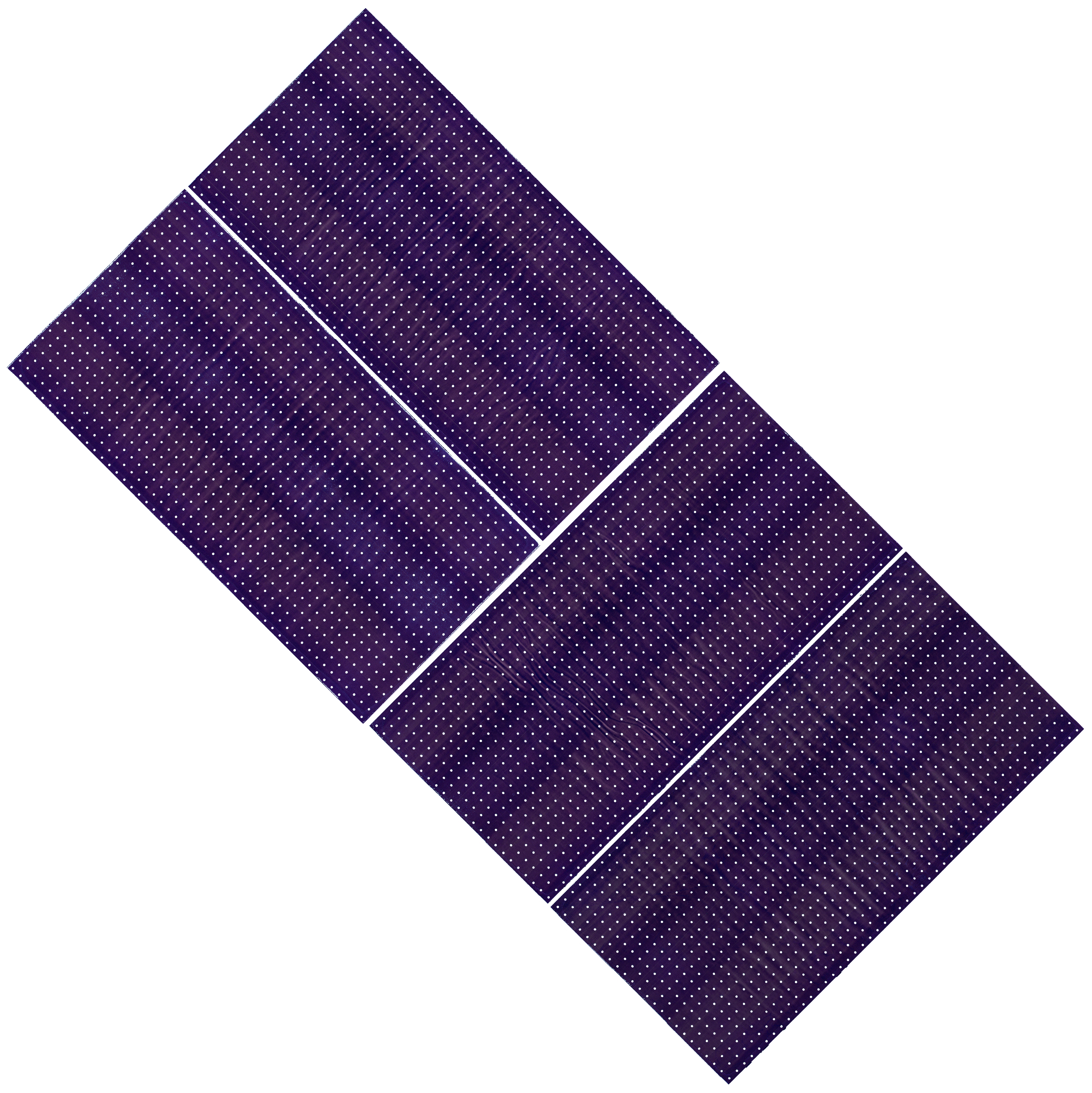 Display of Information - Phthalo Blue, 2019Relief prints on Stonehenge paper49 x 97 in.124.46 x 246.38 cm