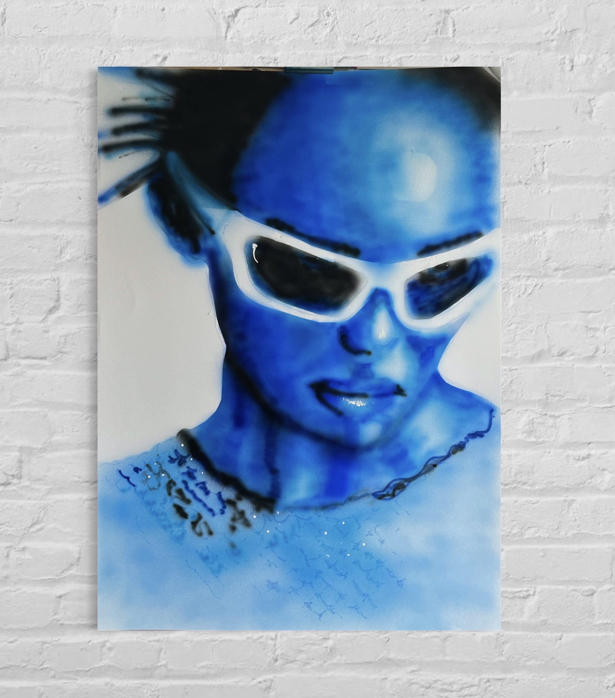 Aqua, (2024), acrylic paint on 200GSM Cartridge. SOLD