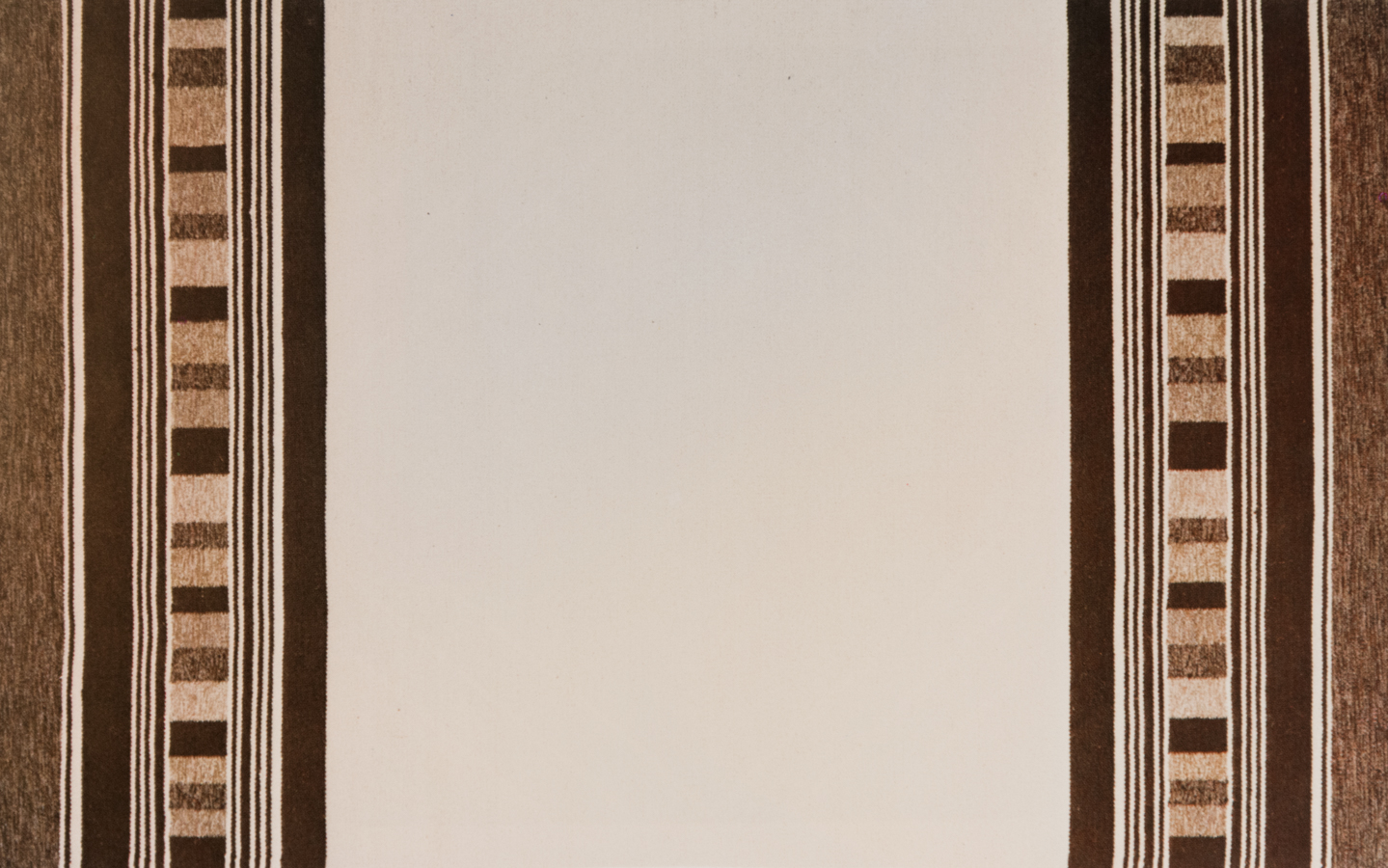 Handwoven wool rug. Serial production. 1980's