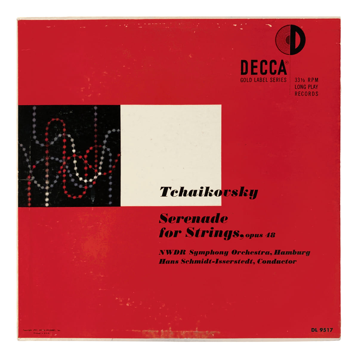 Decca Gold DL 9517 Pyotr Ilyich Tchaikovsky - Serenade for strings in C major, Op.48 NWDR-Sinfonieorchester - Hans Schmidt-Isserstedt Design: Erik Nitsche (uncredited)