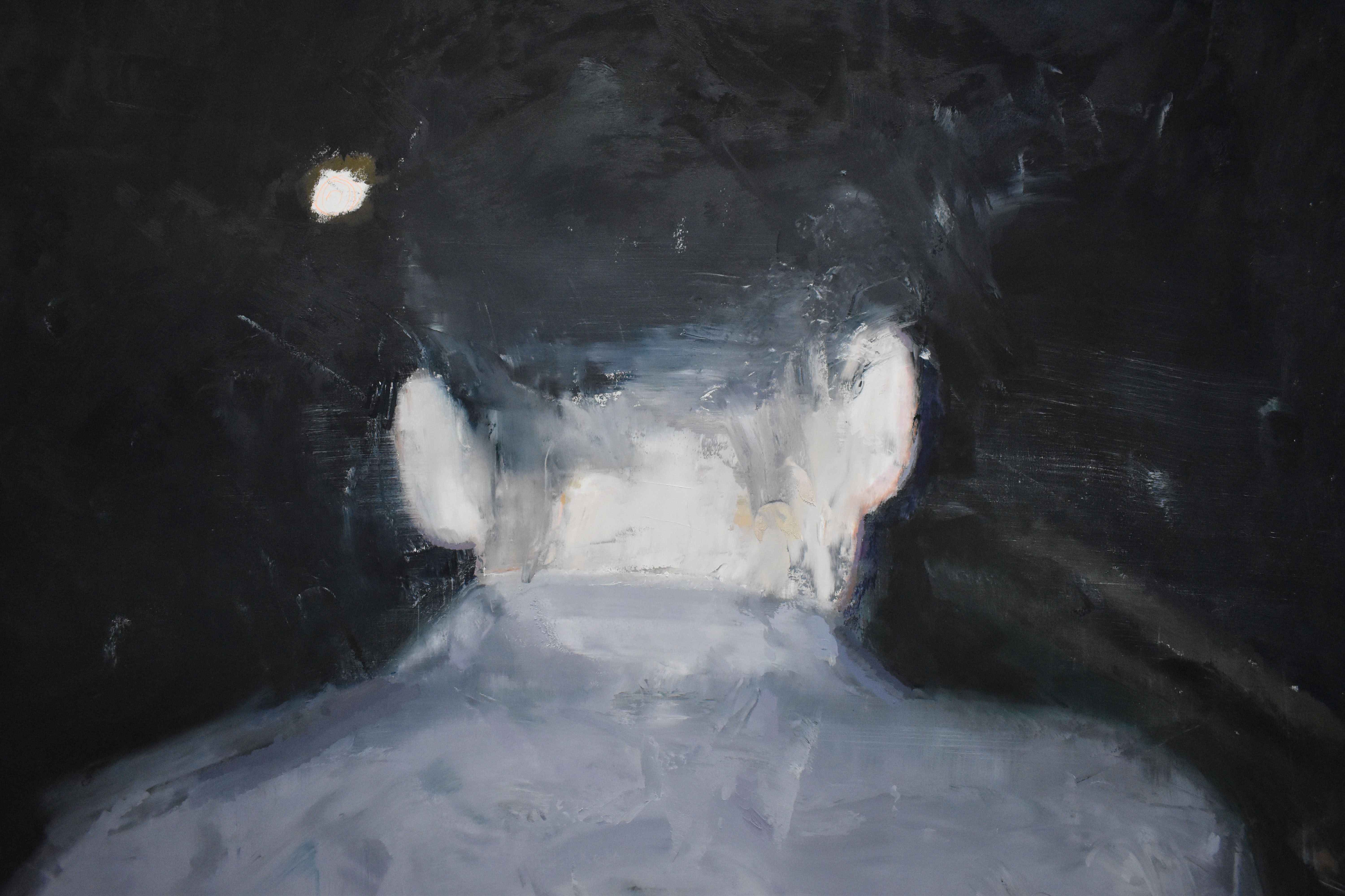 Detail. Untitled, 228 x 130 cm (middle) Oil on paper, 2022