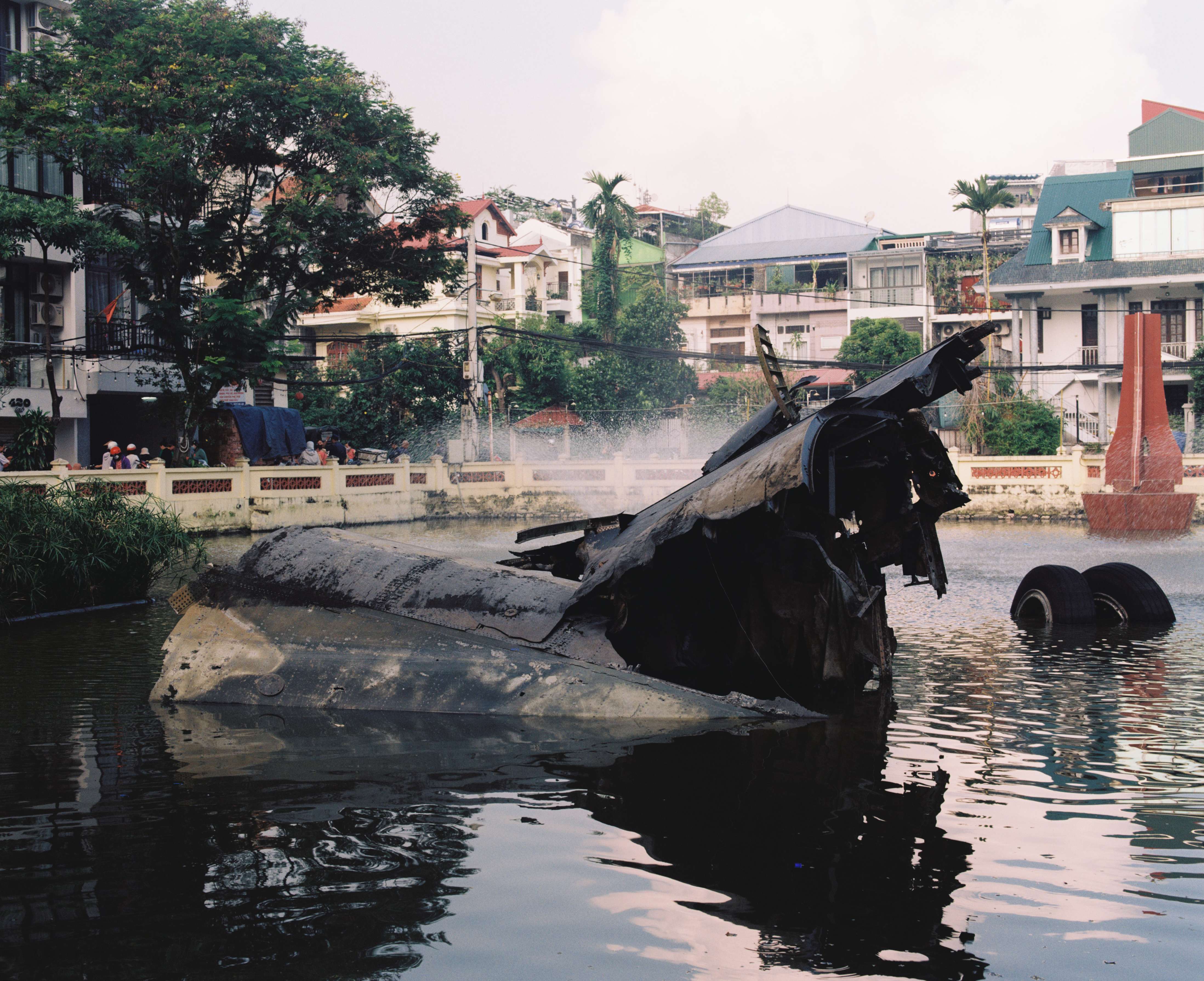 day 3 - 8:09 am - walked through so many little alleys, a whole other world. Told myself I wouldn’t make any photos about the war and here I am on day three with a plane that was shot down in 1972.