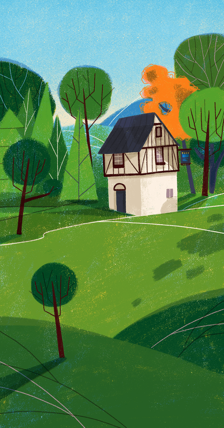 A countryside old pub.