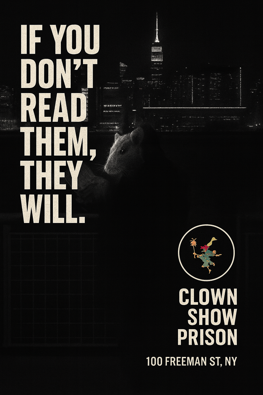 Clown Show Prison campaign poster