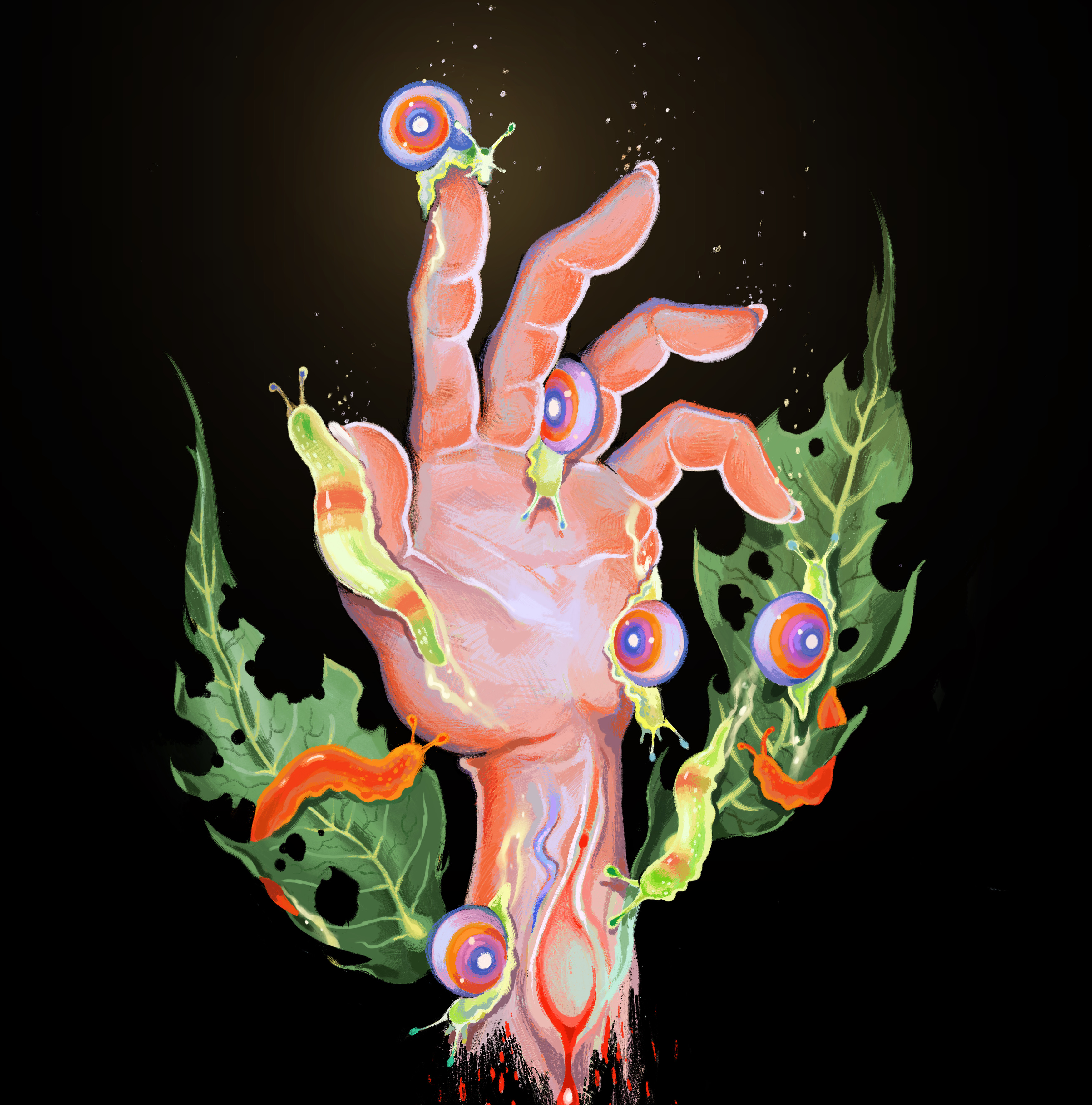 Hungry Ghost Digital, 12x12in, 2022