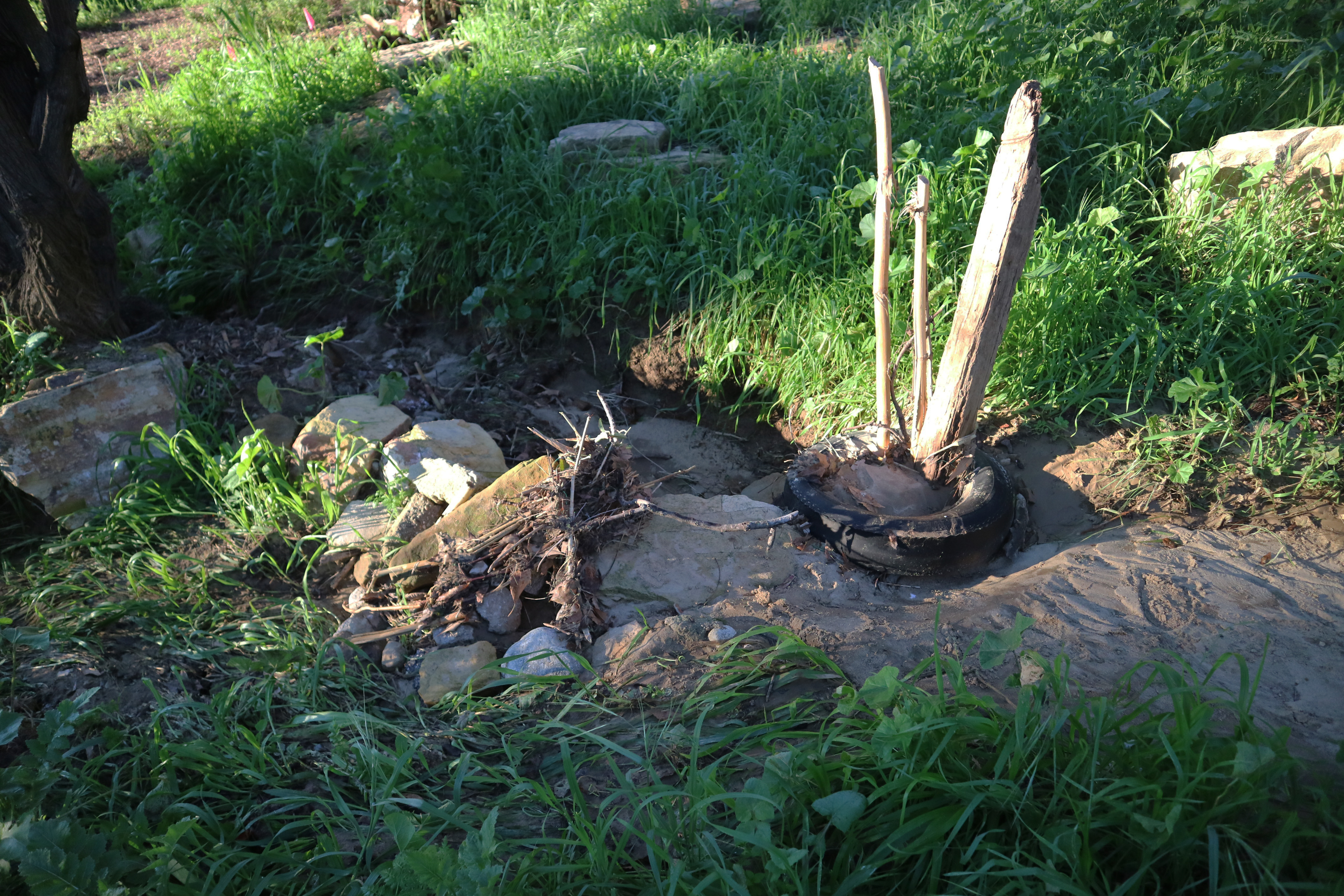 Fig 21. Tire clogging up the works