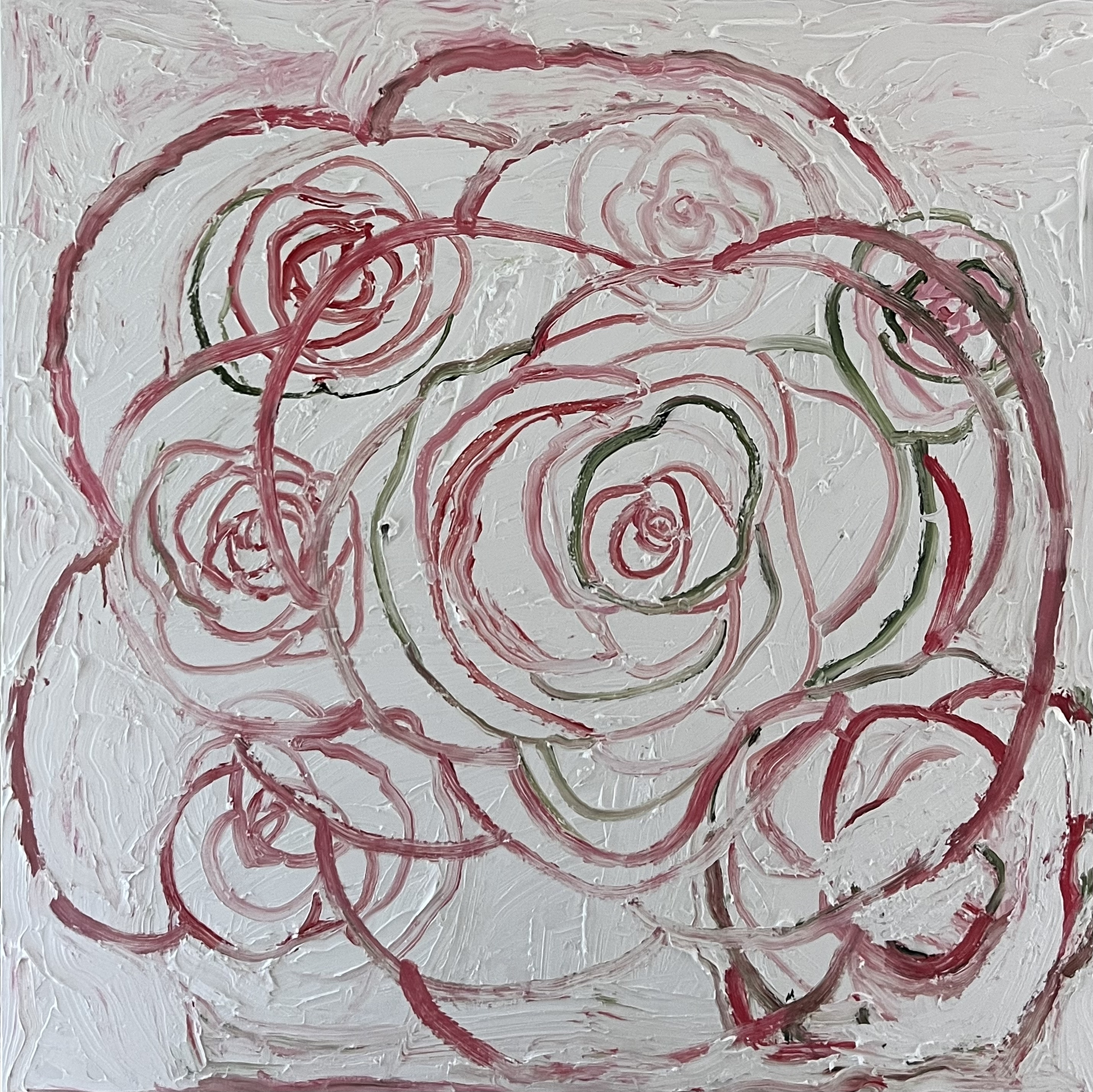 cupid's target, 2022, oil on canvas, 48"x48" in