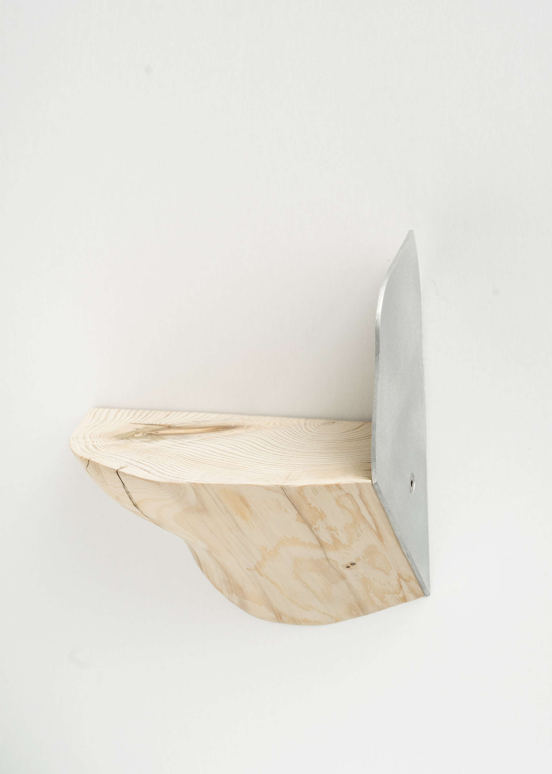 Pergola shelve composit, 2025  Spruce, natural transparent lye, wood soap, aluminium, L 26 x D 14 x H 23 cm