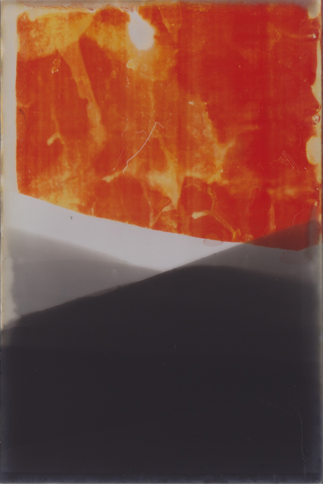 Untitled (AGFA Isochrom #3), 2020, vintage photographic glass plate, 14.9 x 9.9 x 0.1 cm