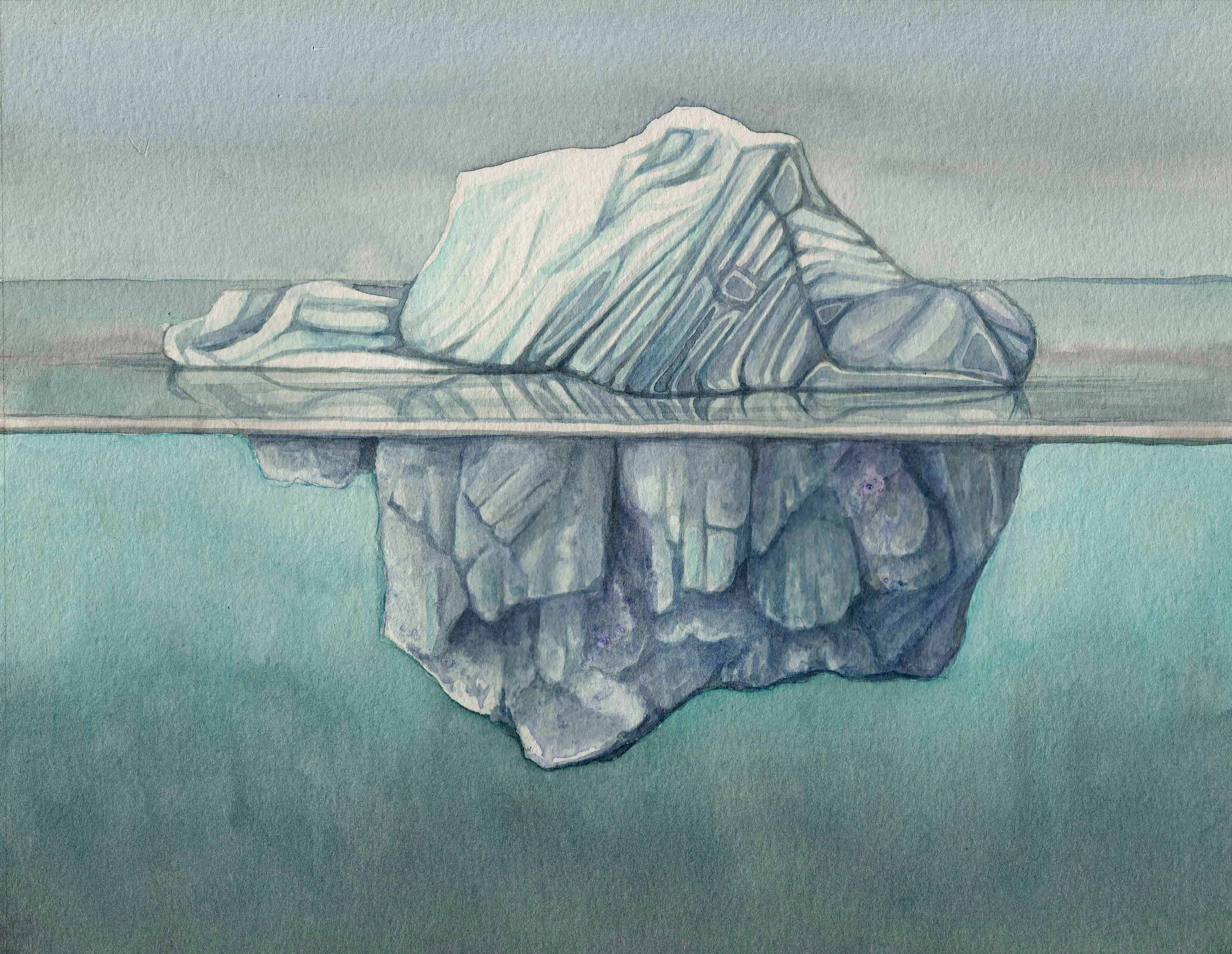 Float On, 8x10", India Ink on Watercolor Paper, SOLD