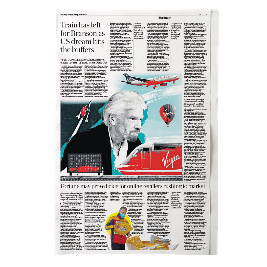 Branson's US plan fails - 14 March 2021