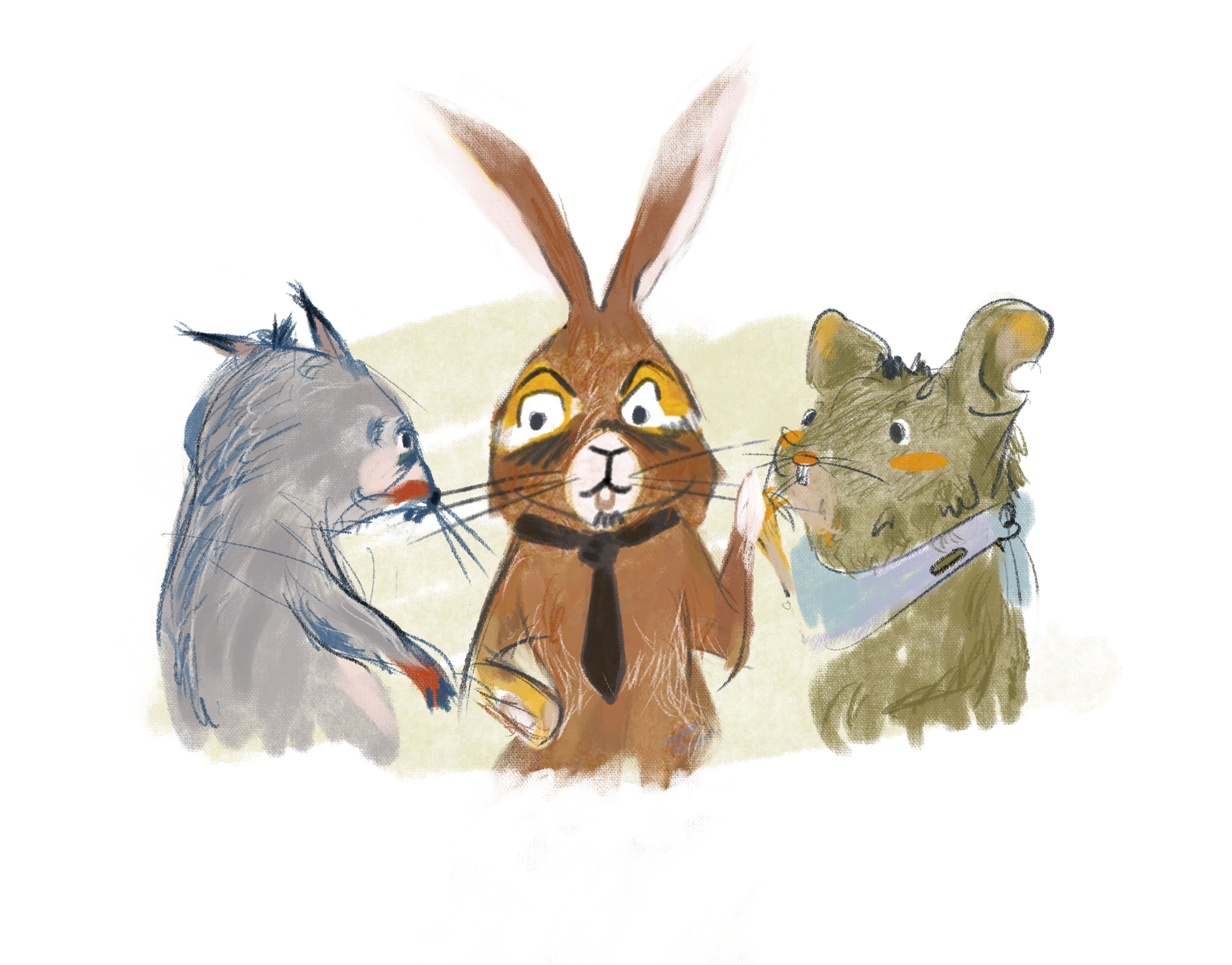 Bob is a rabbit, he is bossy but his friends wouldn't care.