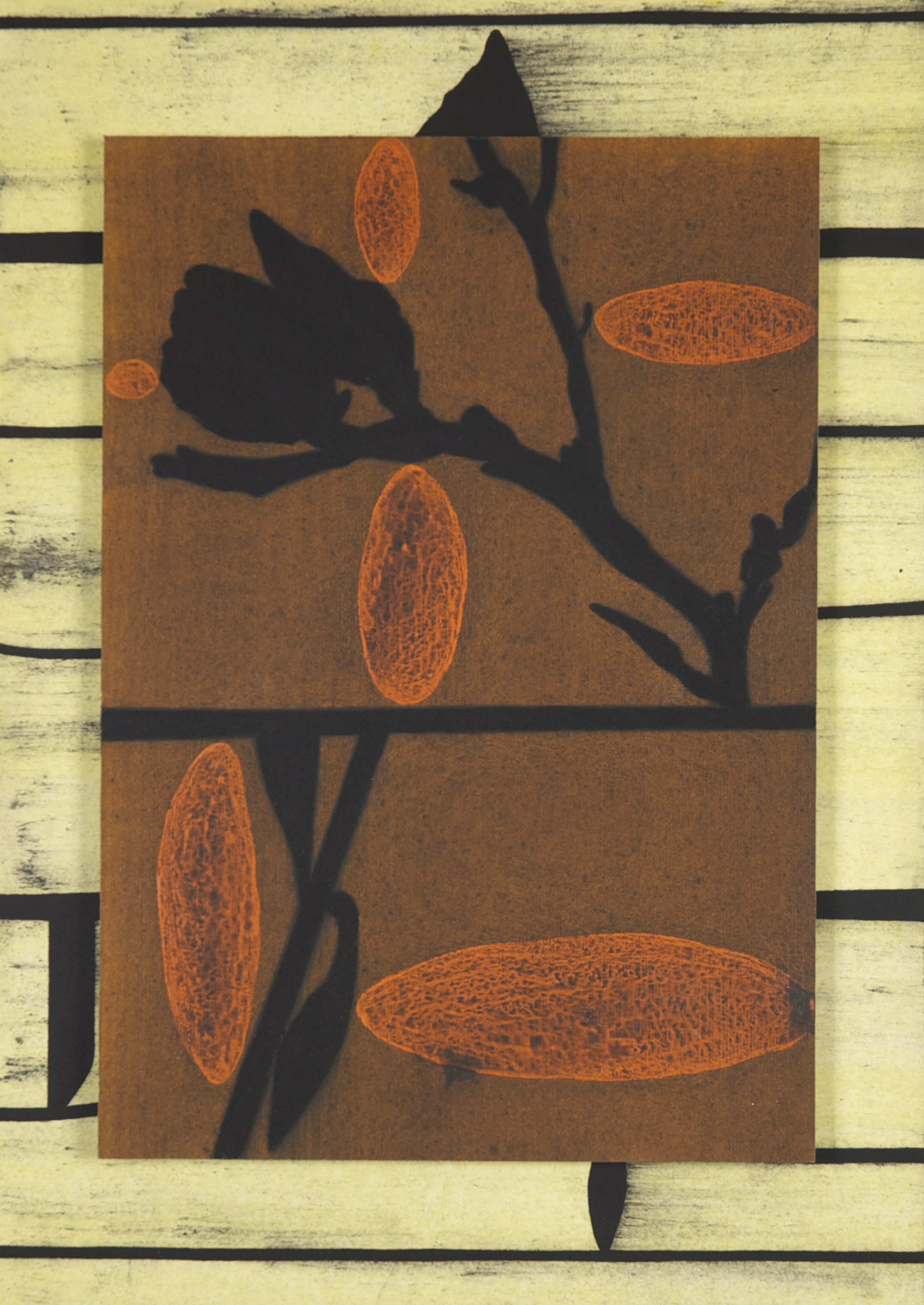 Untitled 2015, acrylic on paper/aluminium, 29.5 x 21 cm, collection AKZONobel