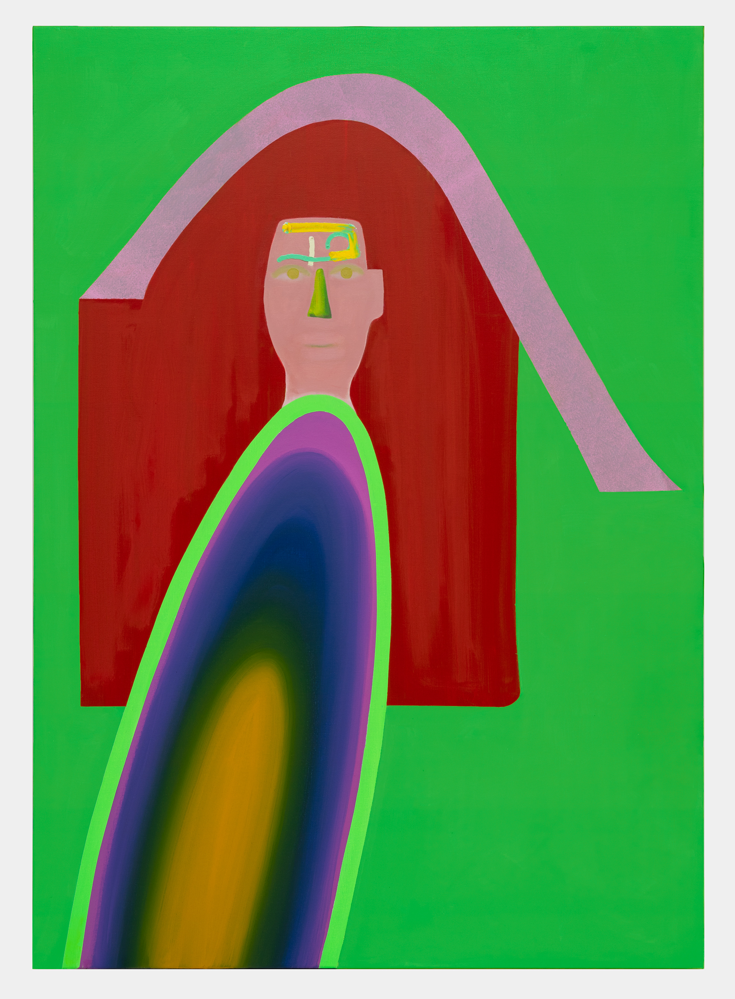 Listening some jazz when the day starts, 2022 Oil and acrylic on canvas140 x 100 cm