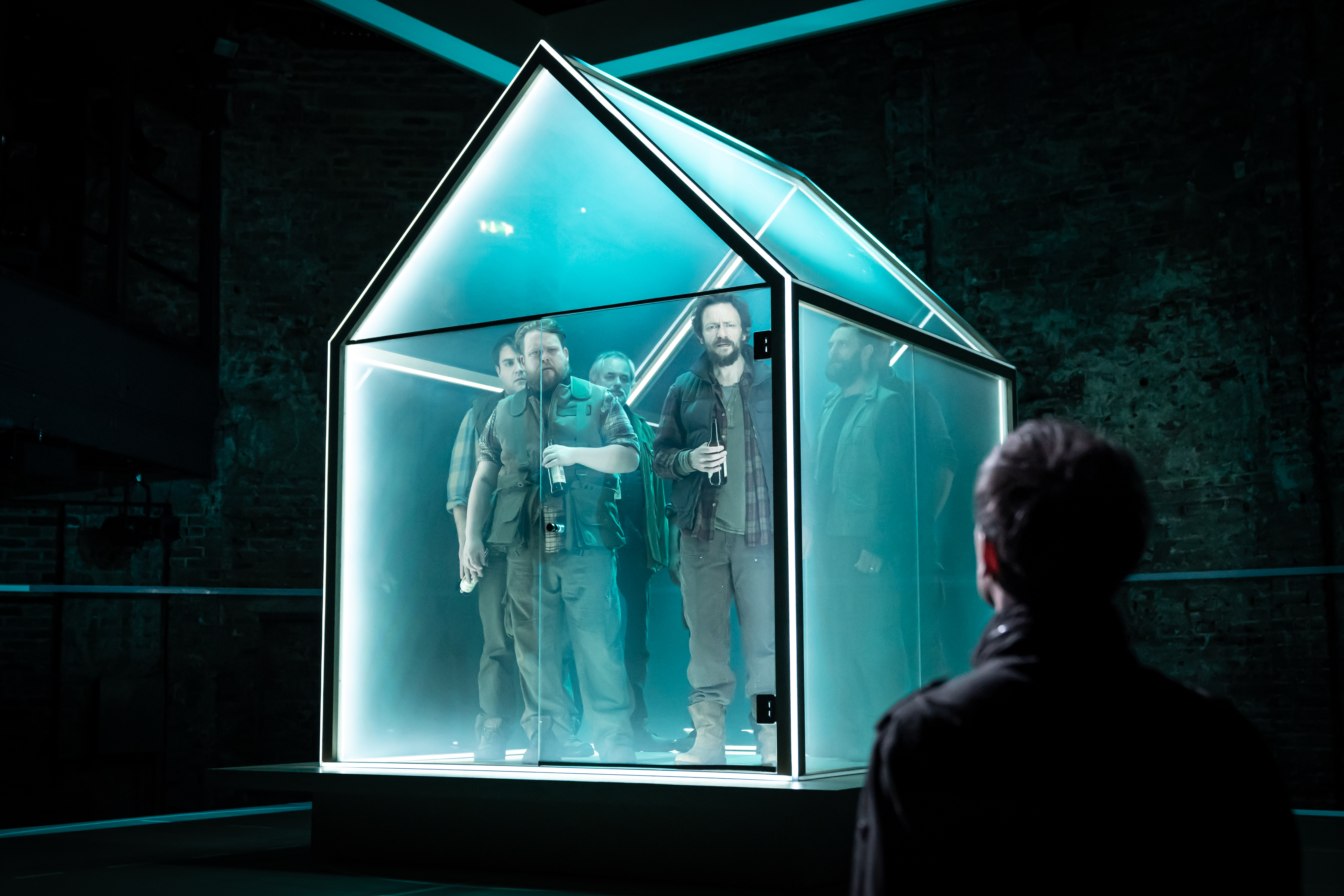 The Hunt, Danny Kirrane, Justin Salinger, Almeida Theatre, Photograph by Marc Brenner