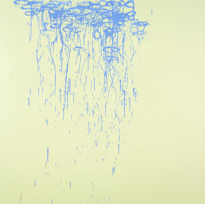 Voices, 2007, oil on canvas with crystallina powder, 72x72in