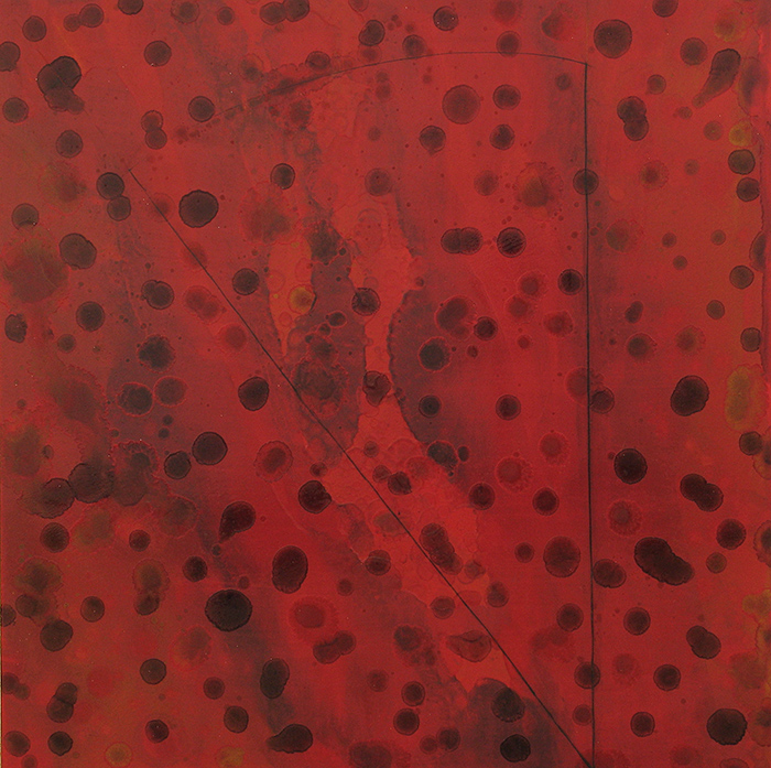 FloatLikeaButterflyStingLikeaBee #6, 2004, oil on aluminum, 24"x24