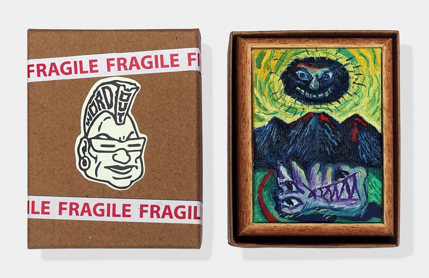 CANEMORTO MINIPAINTINGSmini hand-painted oil painting on canvas with certificate of authenticity, produced by Word Out Editions, edition of 100, 7x5cm, 2021 · info