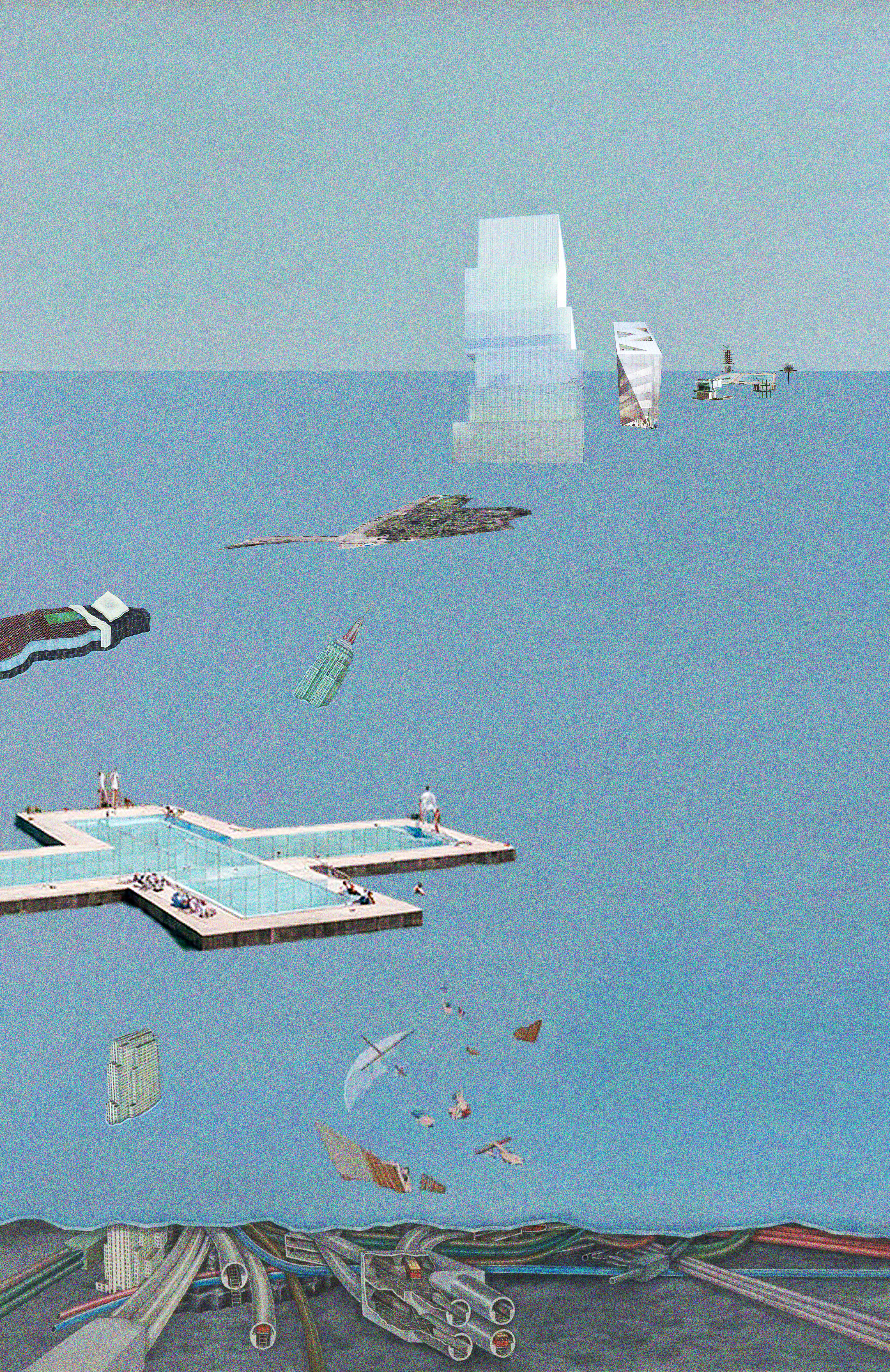 "Floating Library," Harvard GSD, 2024. Ryan Neiheiser and Xristina Argyros studio.