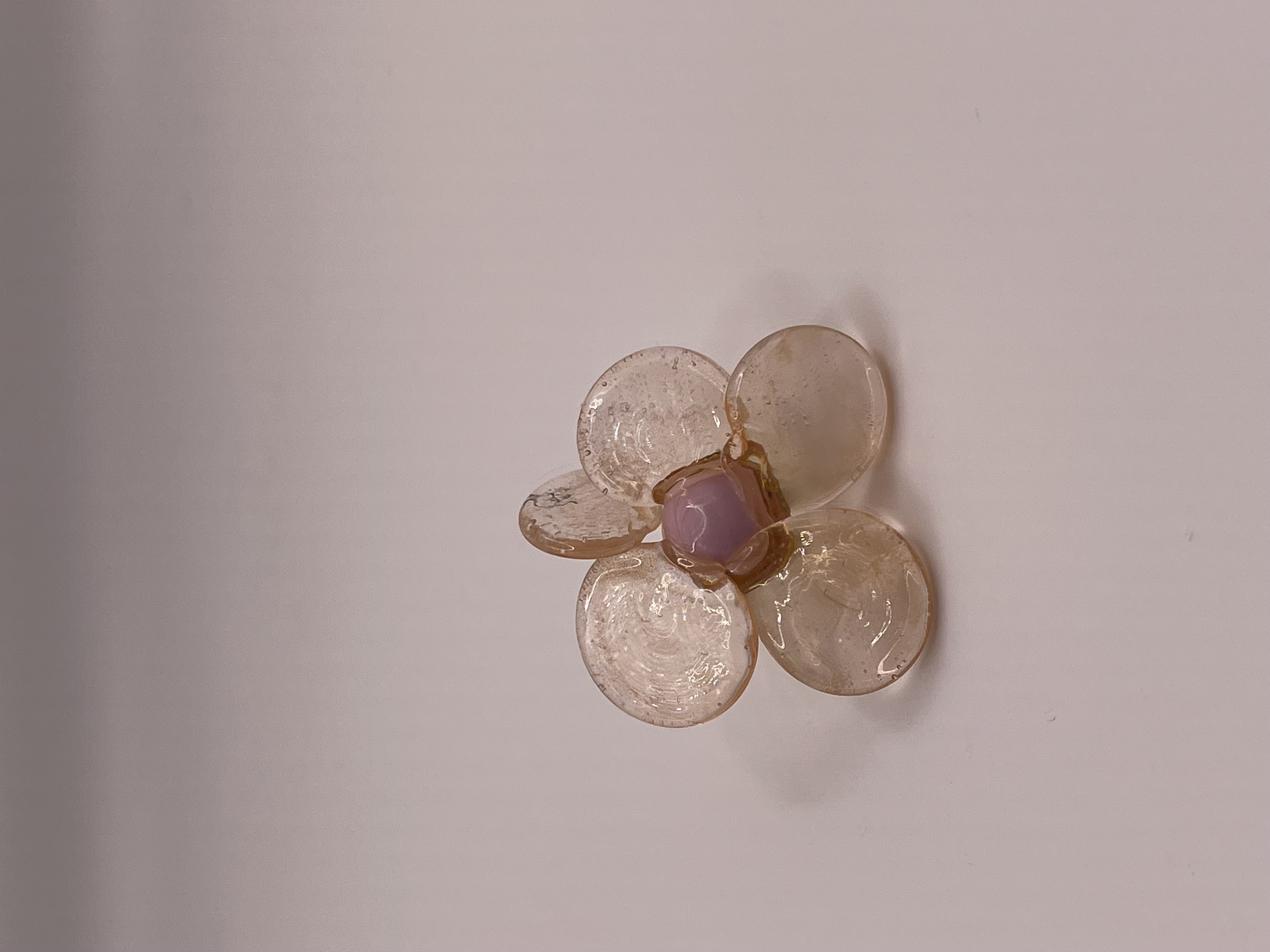 Flower Lapel Pin, Glass