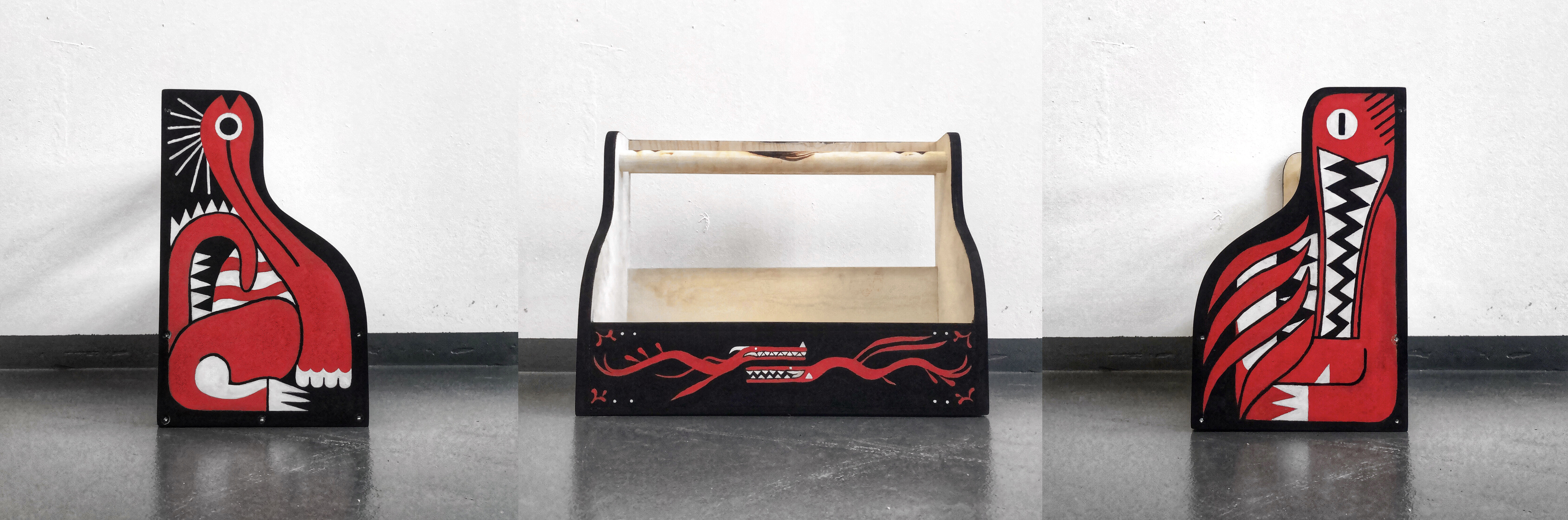 Painted Tool Box, 25 x 18 inch, 2023