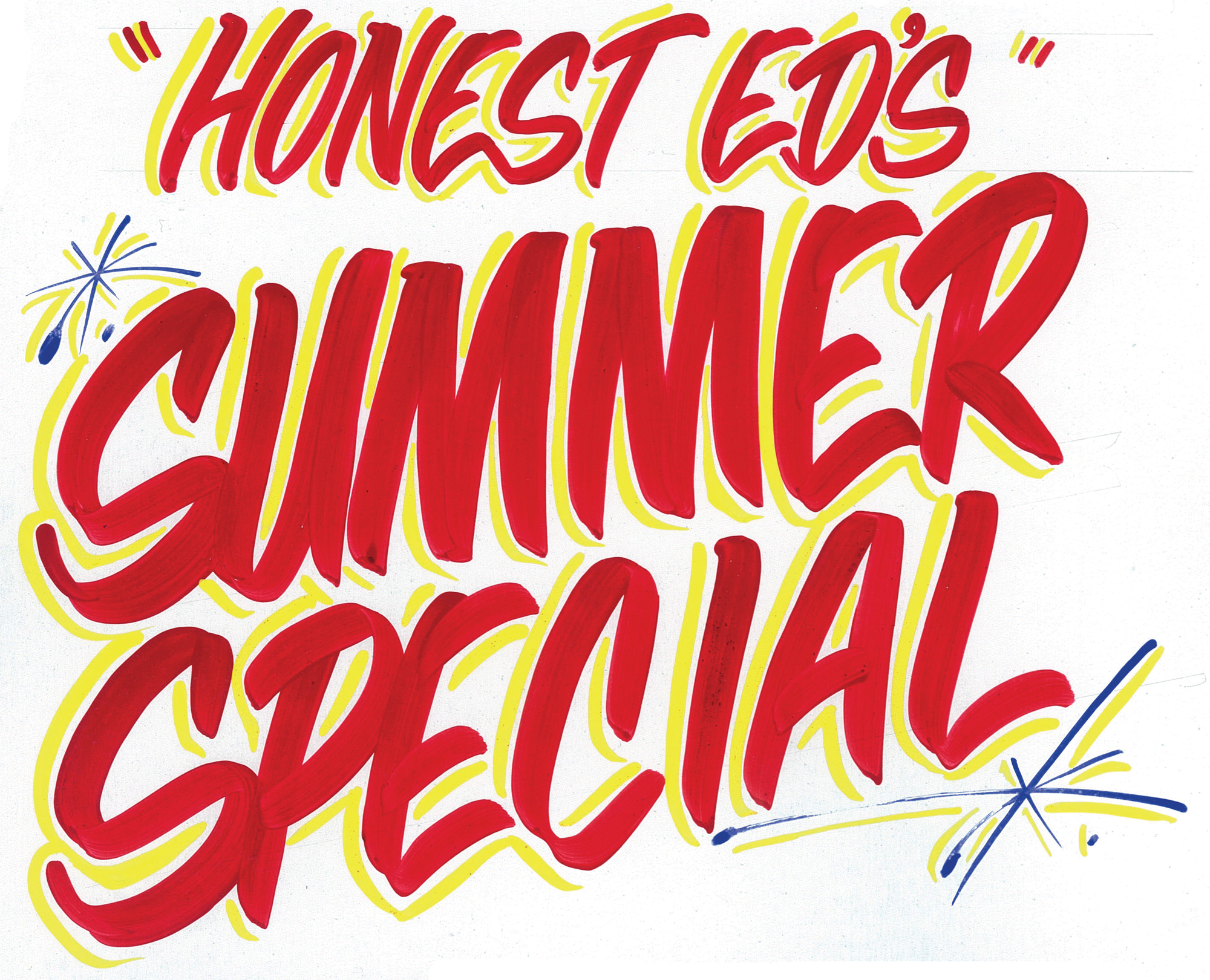 Honest Ed's in-house painters, Summer Special sign