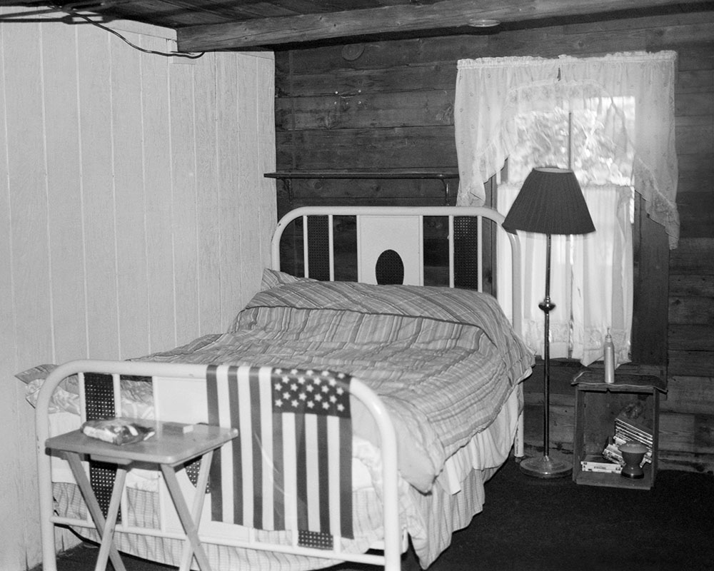 Untitled (Deer Camp), 2021. Archival Inkjet Print, walnut frame. 16x20&rdquo;