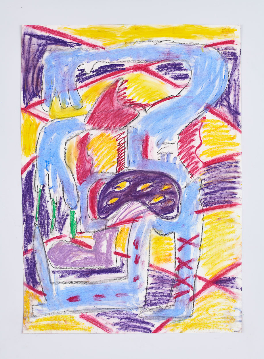 Pjur Aqua Scrambled Egg, 2019. pastel on paper 95cm x 65cm
