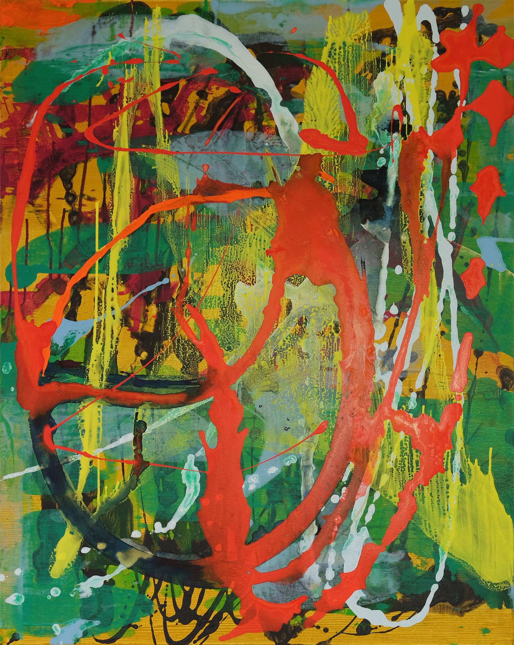 o.T.  Acryl auf Leinenwand, 100 x 80 cm