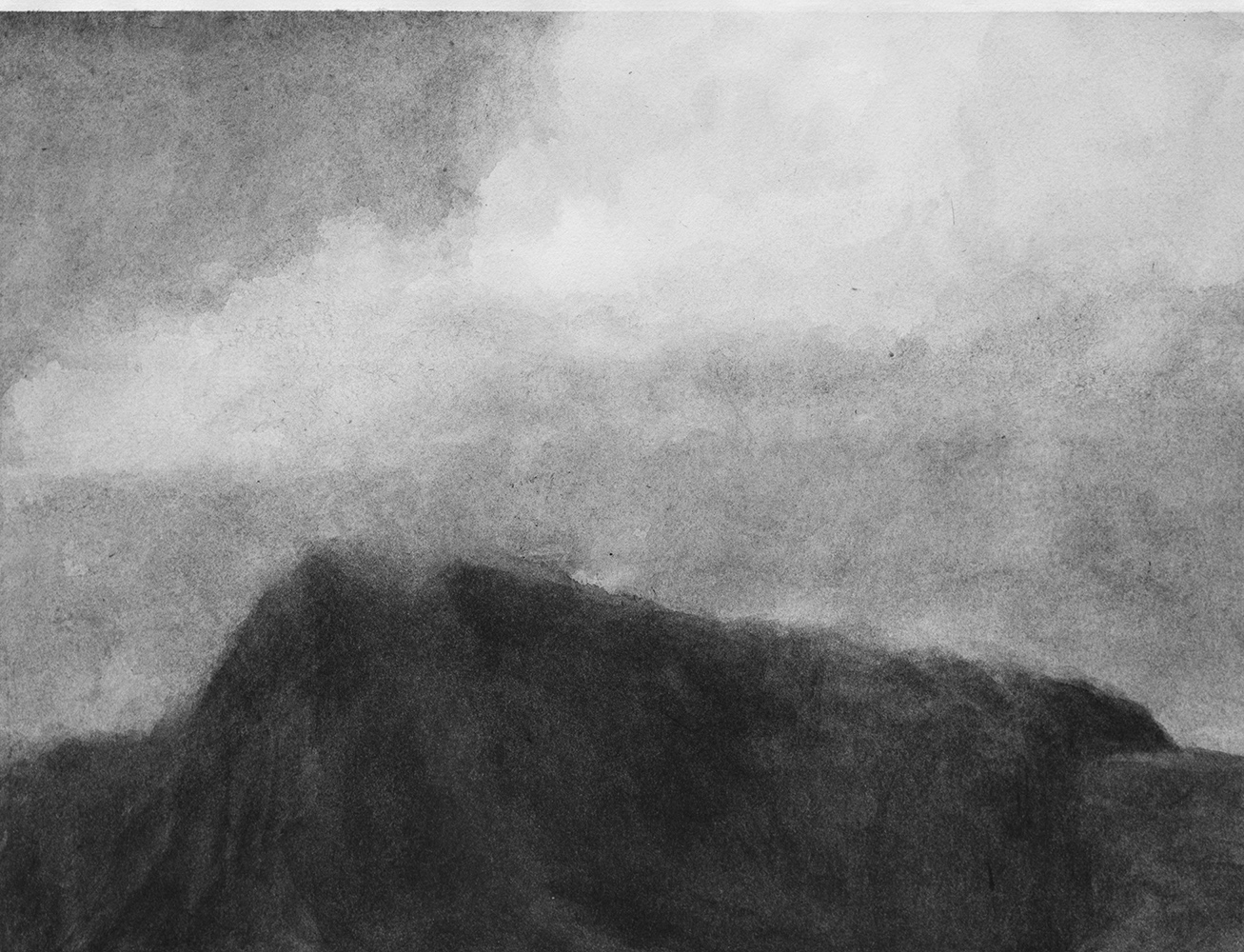 Massif, nuage (II)gouache sur papier25 x 32,5 cm, 2020